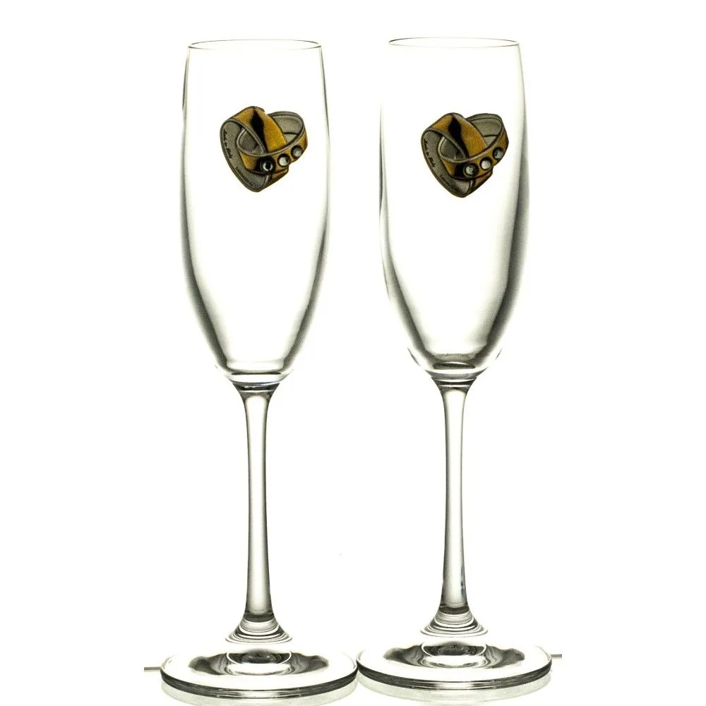 Crystal Julia Kieliszki ślubne do szampana kryształ 2 sztuki