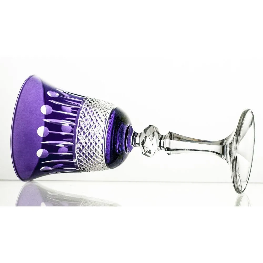 Crystal Julia Kieliszki kryształowe do wina białego 6 sztuk fiolet