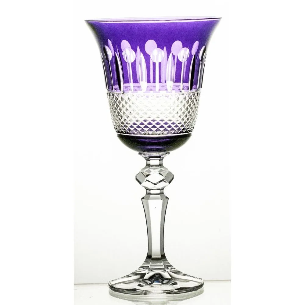 Crystal Julia Kieliszki kryształowe kolorowe do wina 6 sztuk fiolet