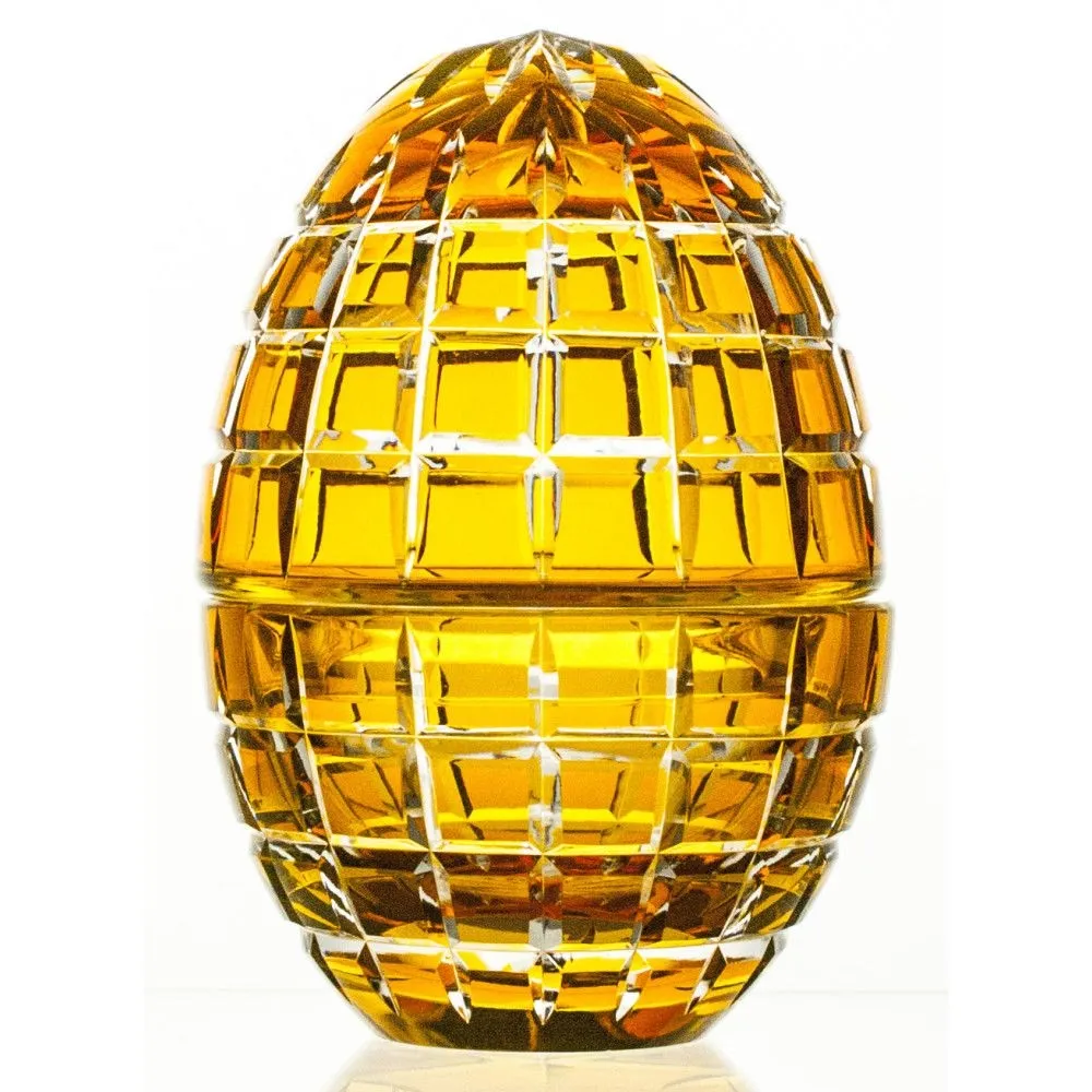 Crystal Julia Szkatułka kryształowa na biżuterię jajo Symetric