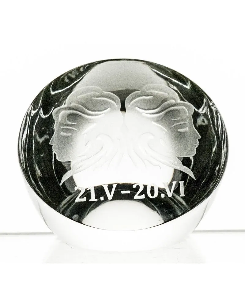 Crystal Julia Przycisk do papieru kryształowy Bliźnięta