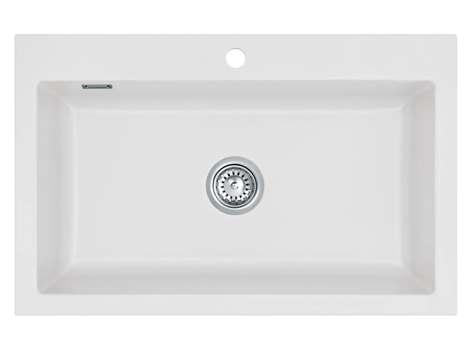 Systemceram Mera 80 Satin Zlew ceramiczny, korek manualny