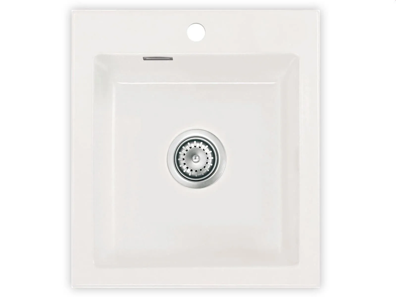 Systemceram Mera 46 Gronland, Zlew ceramiczny, korek manualny