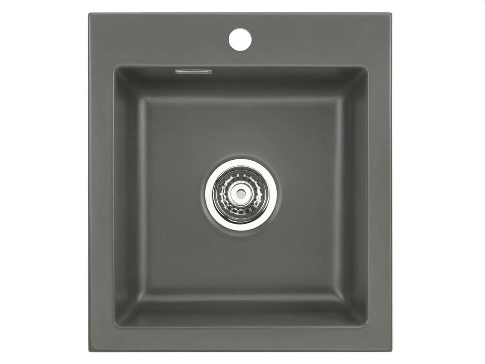 Systemceram Mera 46 Lava, Zlew ceramiczny, korek manualny