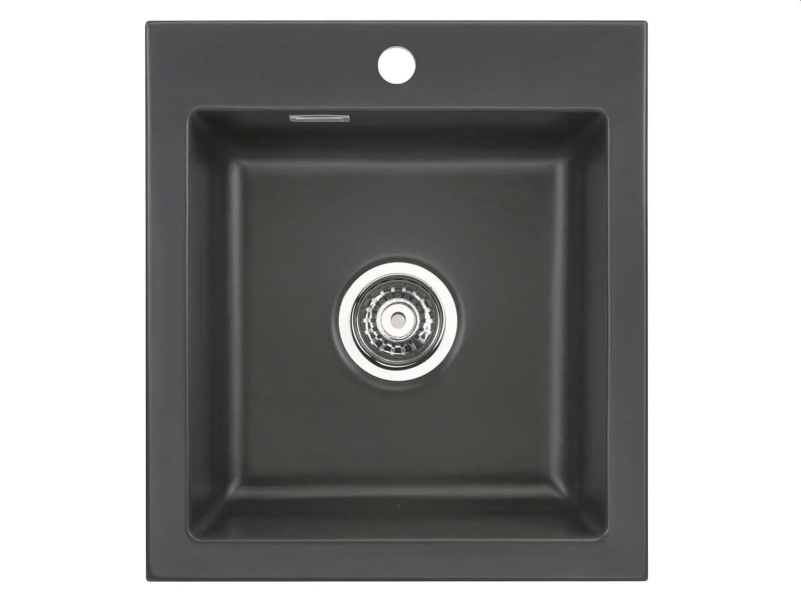 Systemceram Mera 46 Schiefer, Zlew ceramiczny, korek manualny