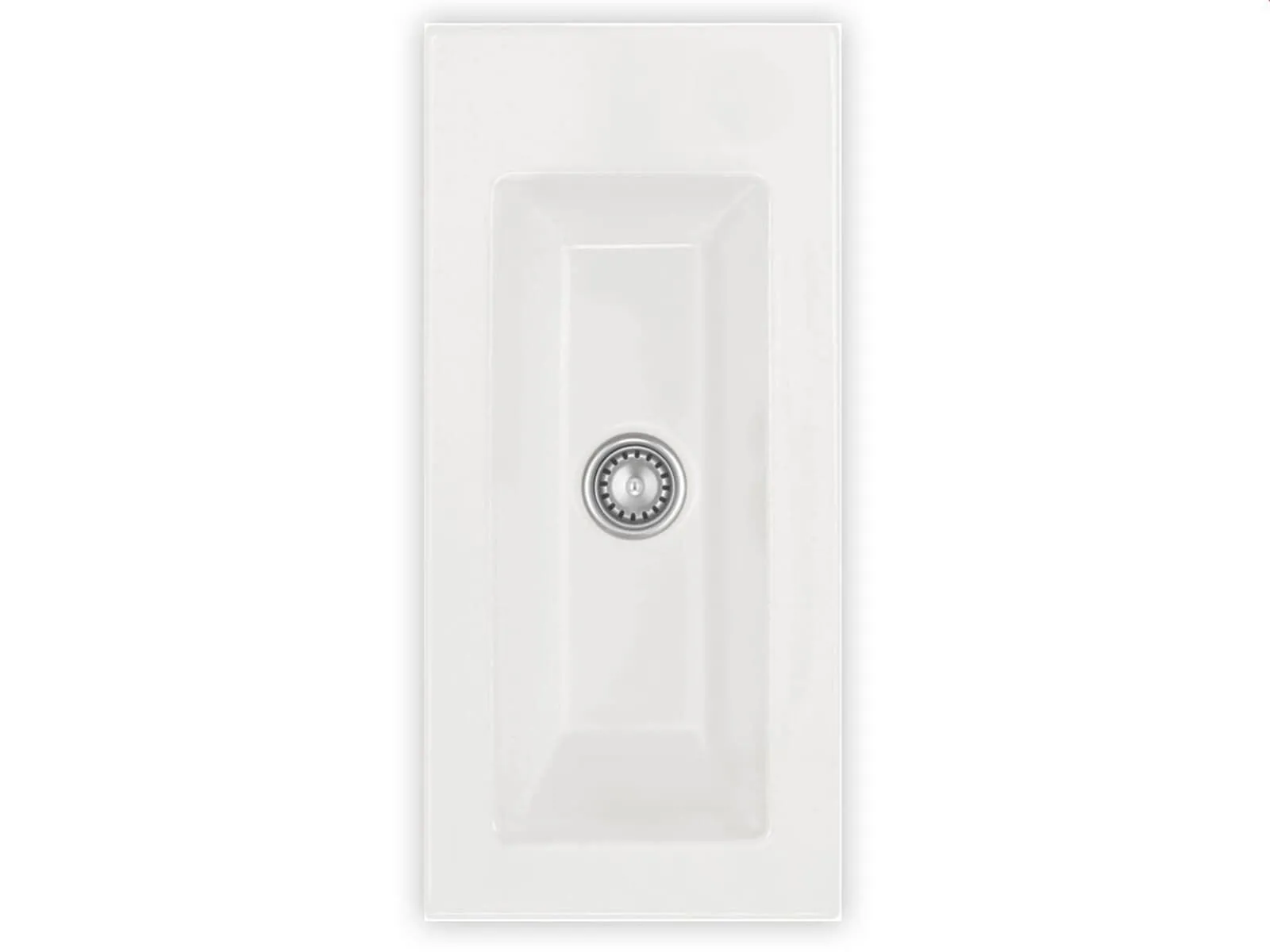 Systemceram Mera 24 Gronland, Zlew ceramiczny, korek manualny