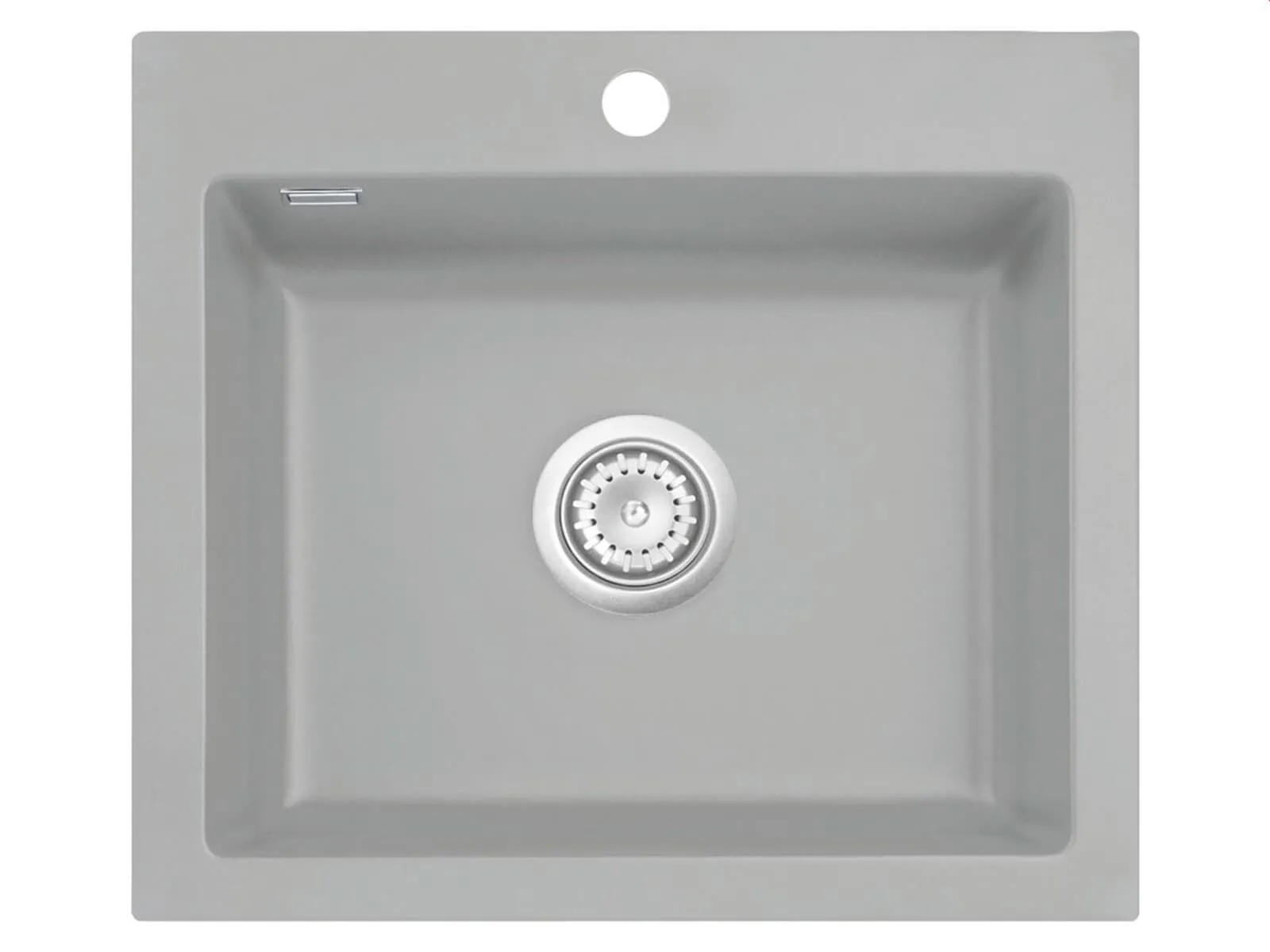 Systemceram Mera 57 Titan, Zlew ceramiczny, korek manualny