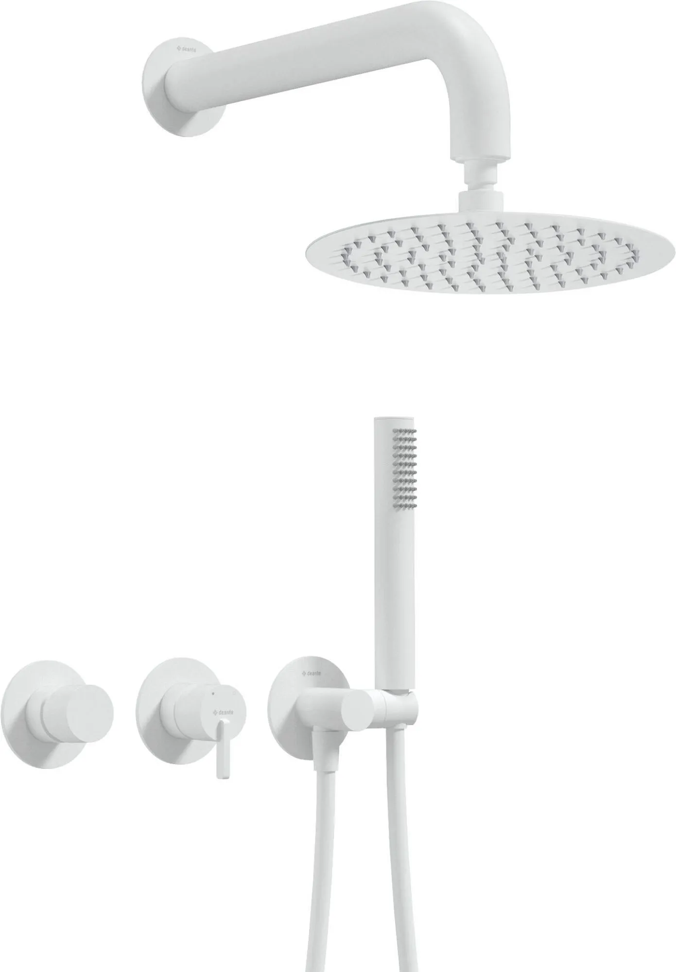 Deante Zestaw prysznicowy podtynkowy z głowicą prysznicową - z baterią poziomą