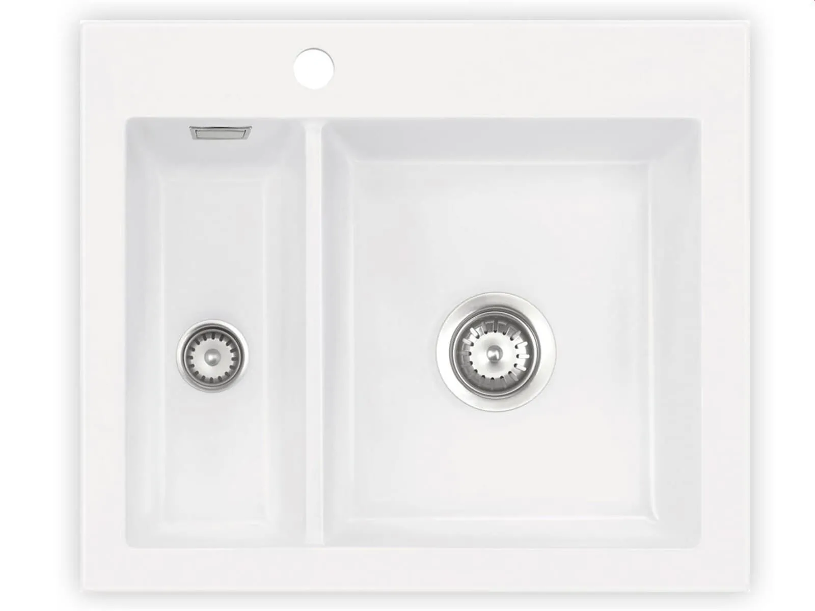 Systemceram Mera 60 Gronland, Zlew ceramiczny, korek manualny