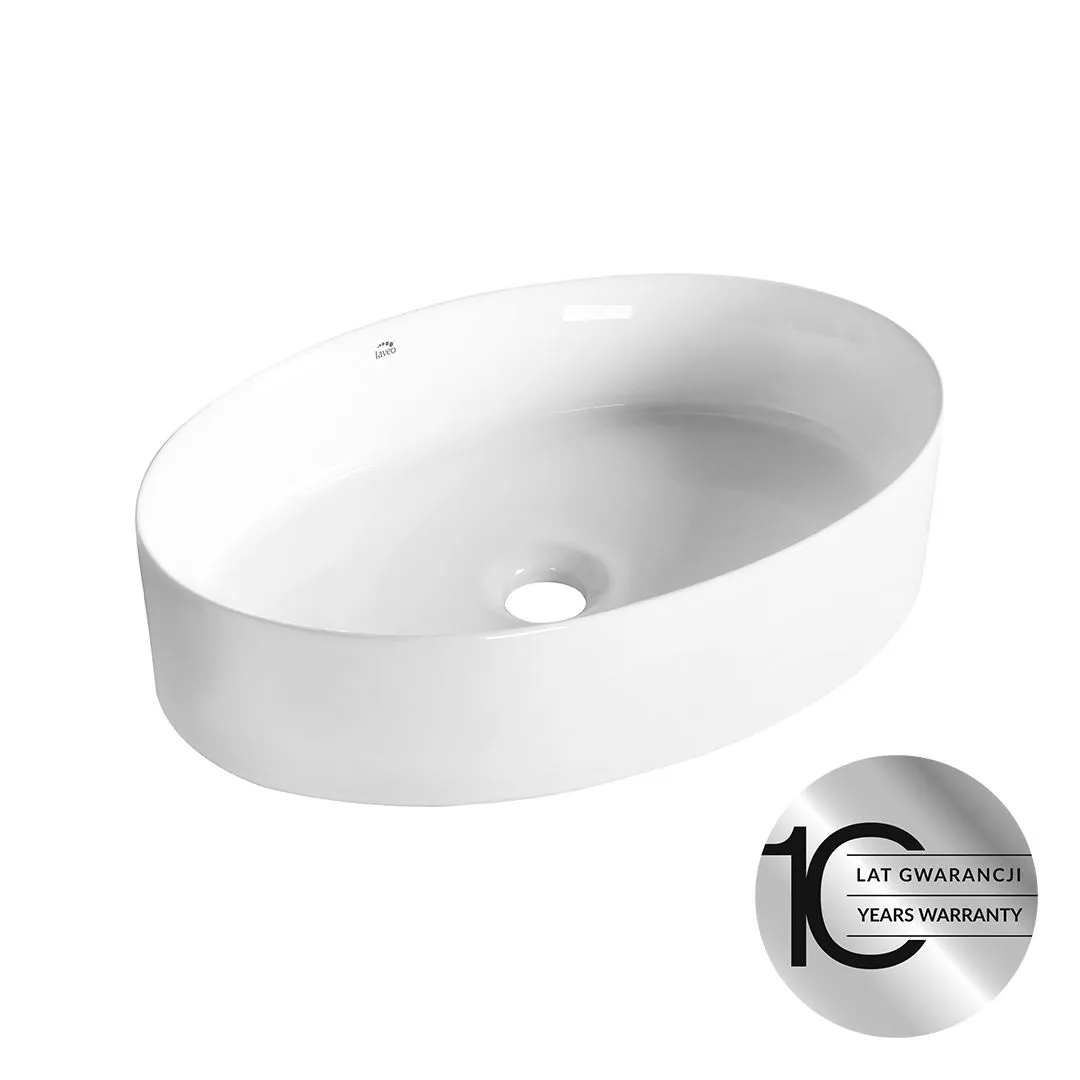 LAVEO Desna VUD 6248 umywalka nablatowa ceramiczna Biała