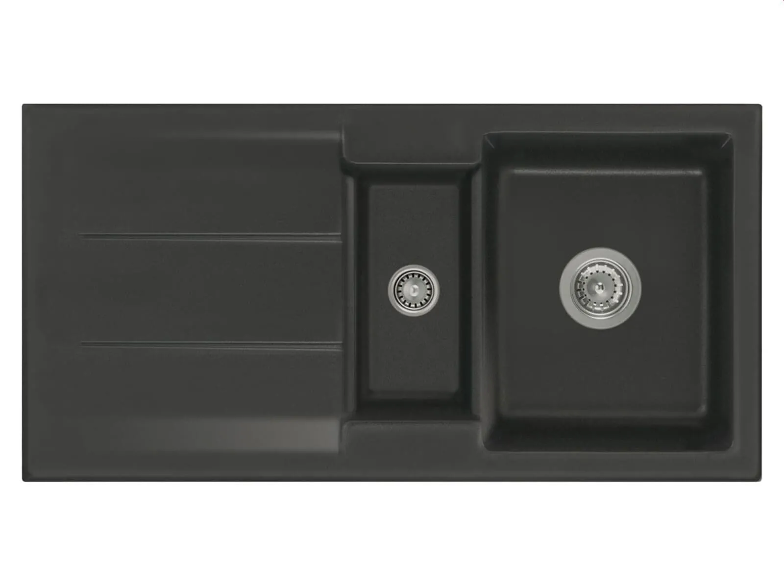 Systemceram Genea 100 Schiefer, Zlewozmywak ceramiczny, korek manualny