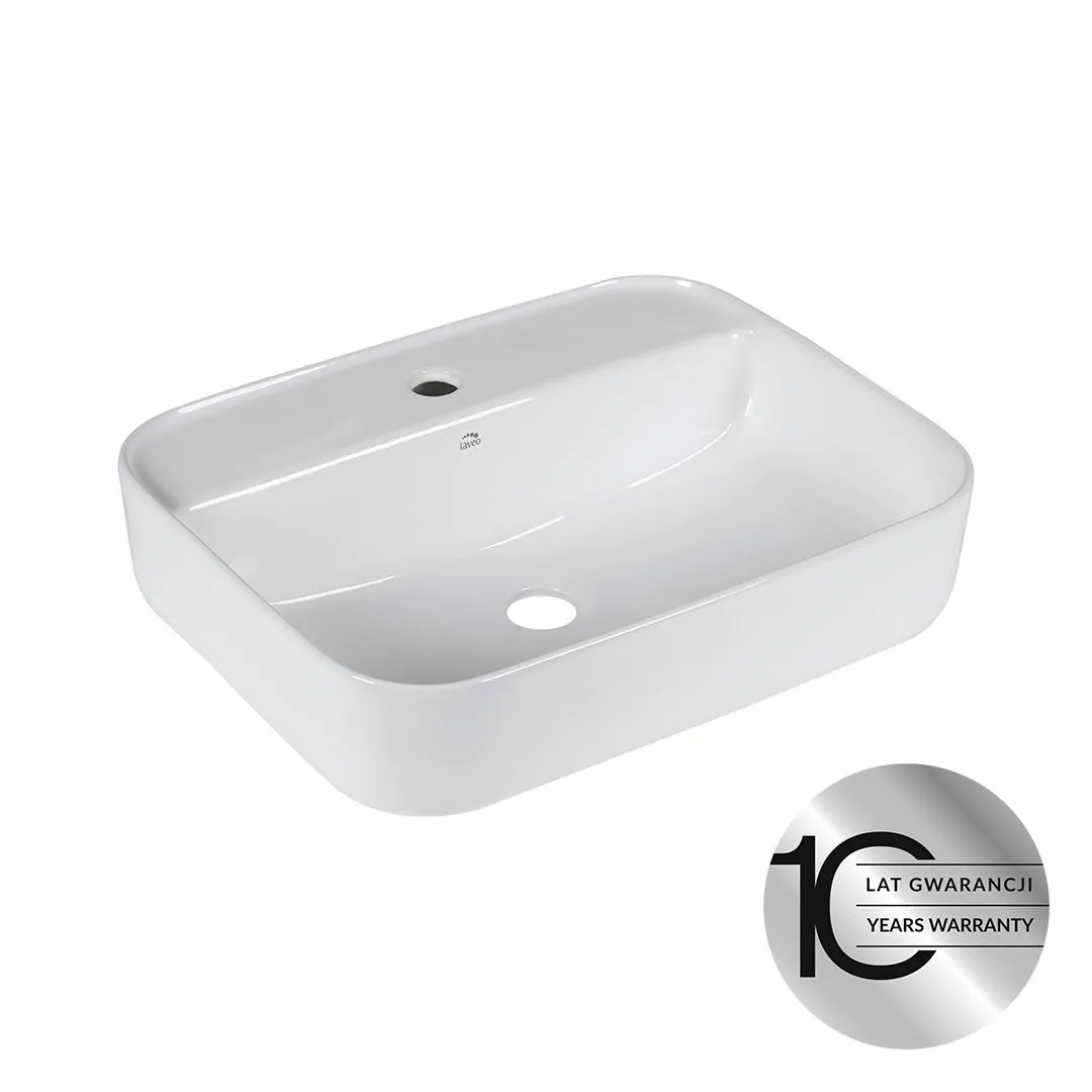LAVEO Mogami VUM_6150 umywalka nablatowa ceramiczna z miejscem na baterię
