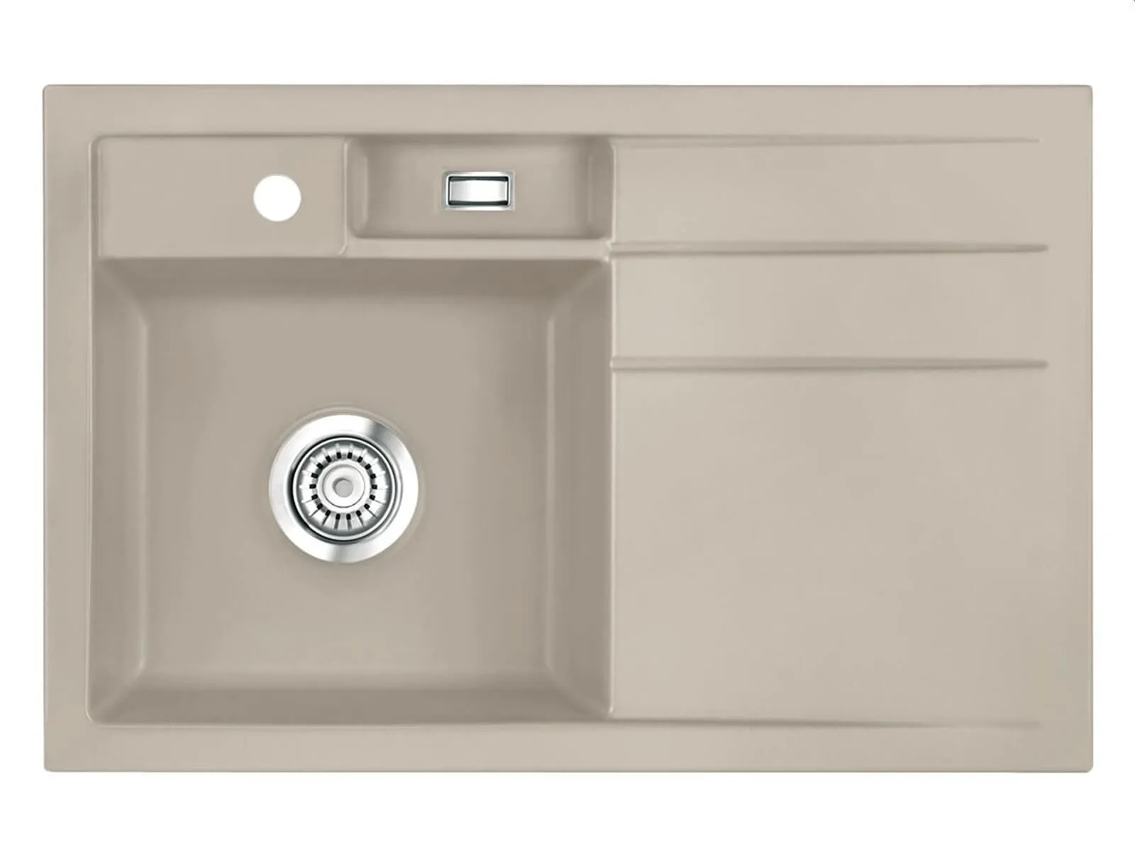 Systemceram BELA 78 Fango, zlewozmywak ceramiczny, korek manualny