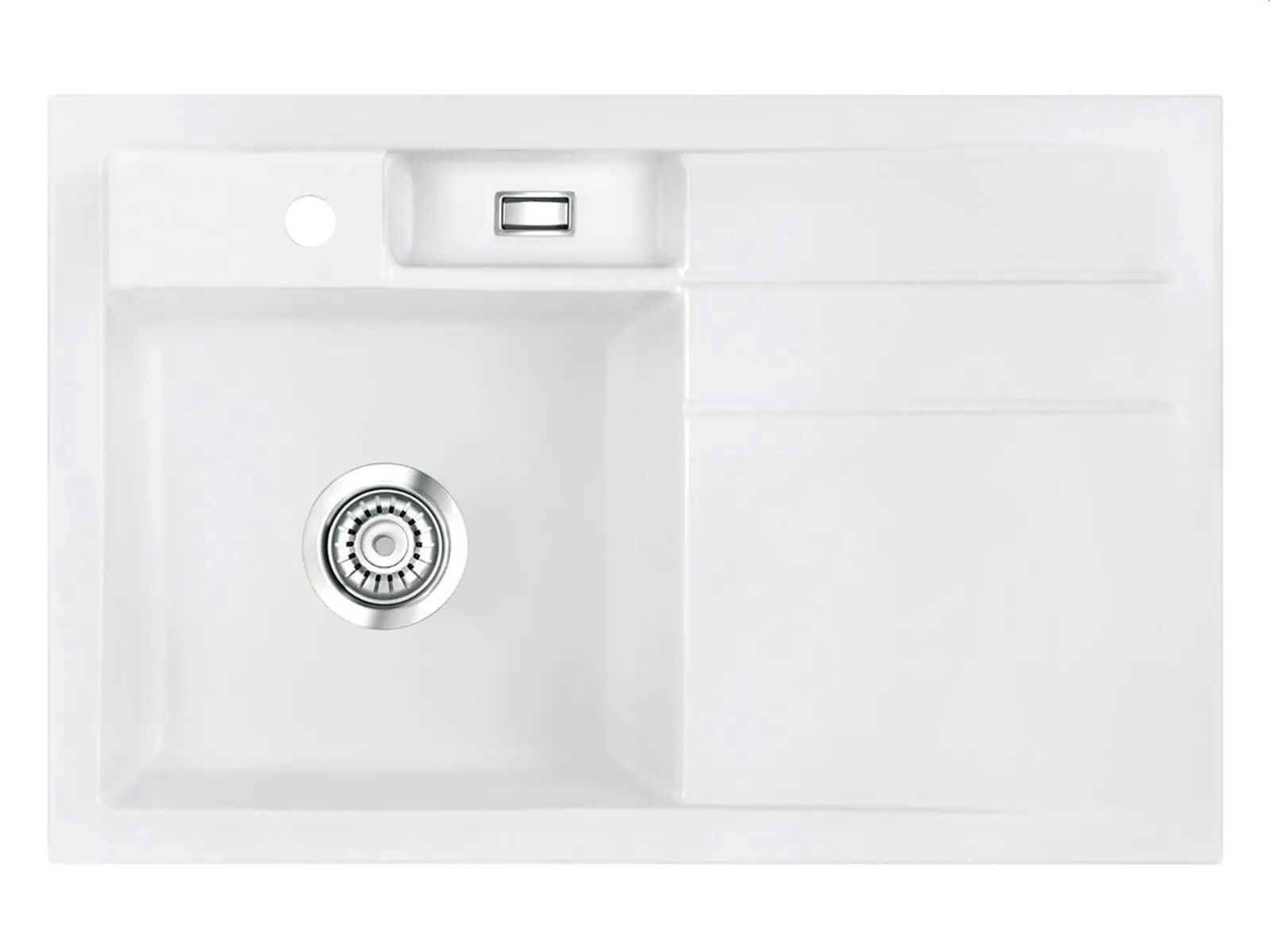 Systemceram BELA 78 Gronland, zlewozmywak ceramiczny, korek manualny