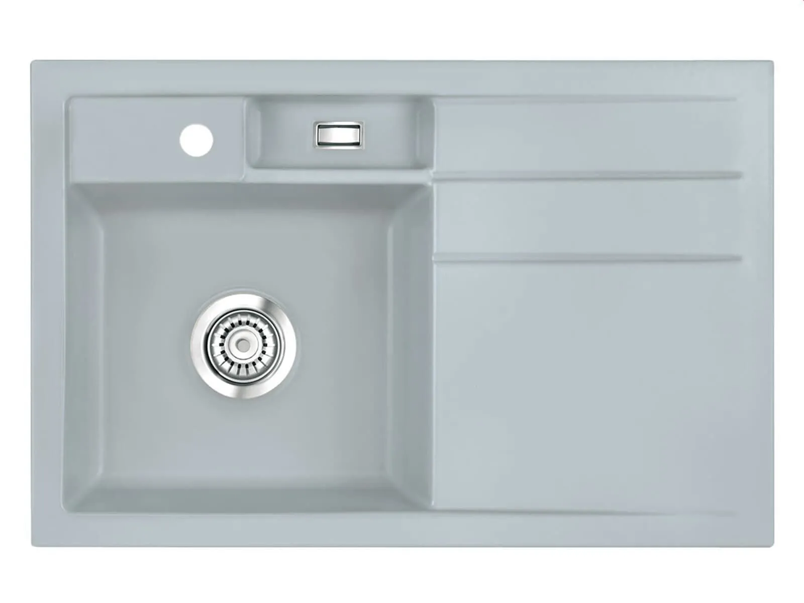 Systemceram BELA 78 Titan, zlewozmywak ceramiczny, korek manualny