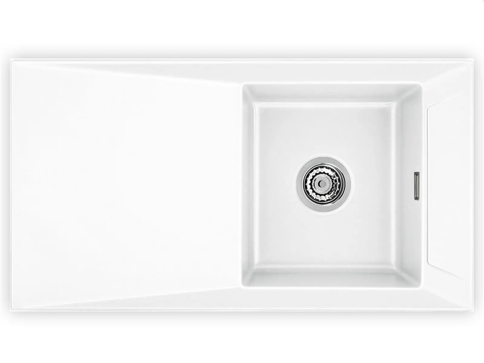 Systemceram SIRO 90 Gronland, zlewozmywak ceramiczny, korek manualny