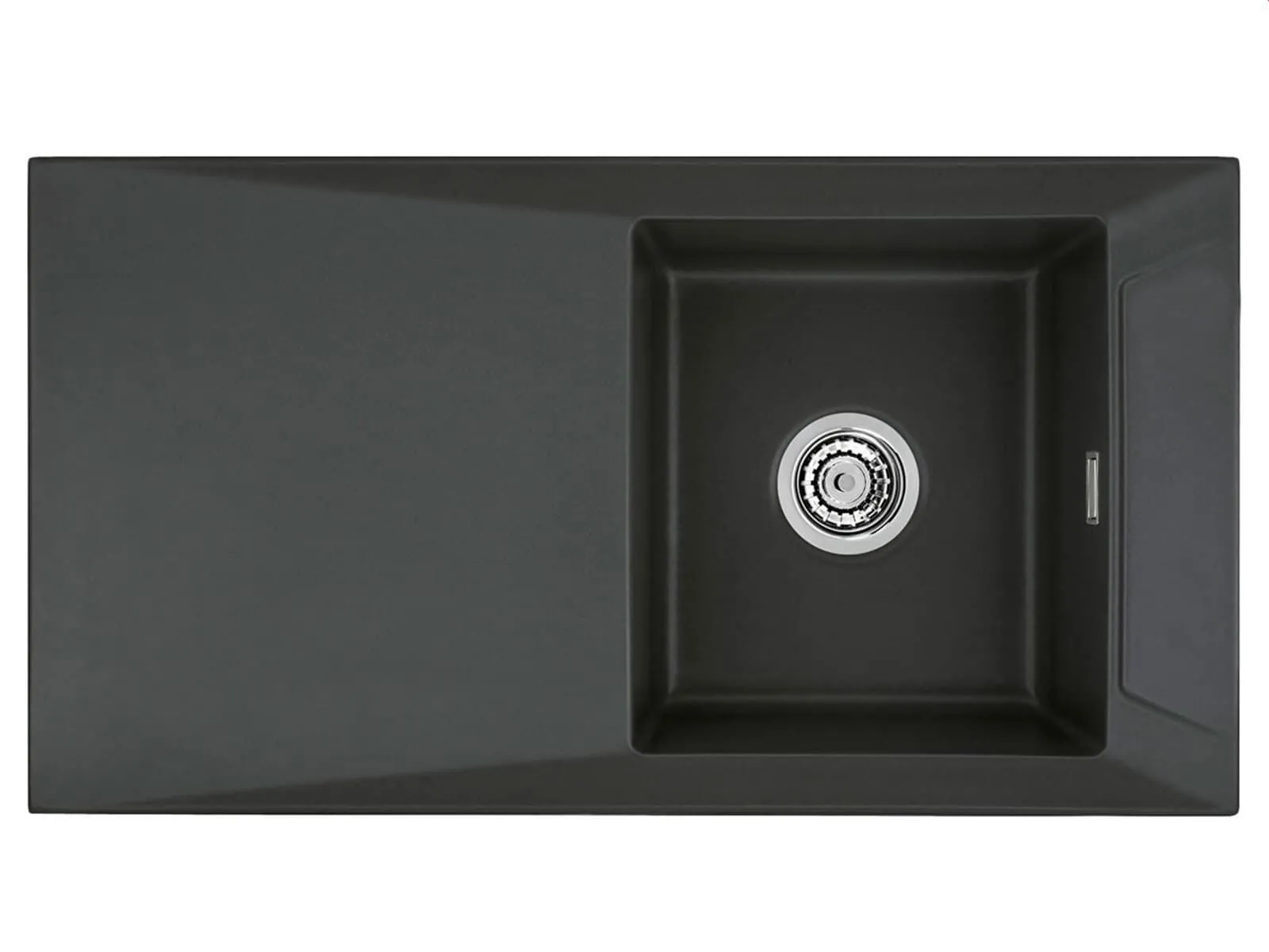 Systemceram SIRO 90 Schiefer, zlewozmywak ceramiczny, korek manualny