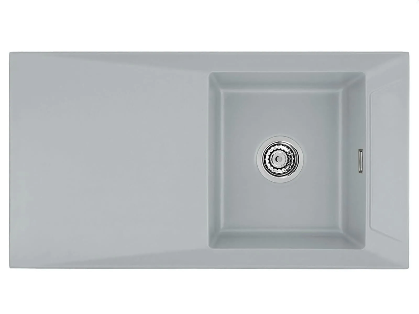 Systemceram SIRO 90 Titan, zlewozmywak ceramiczny, korek manualny