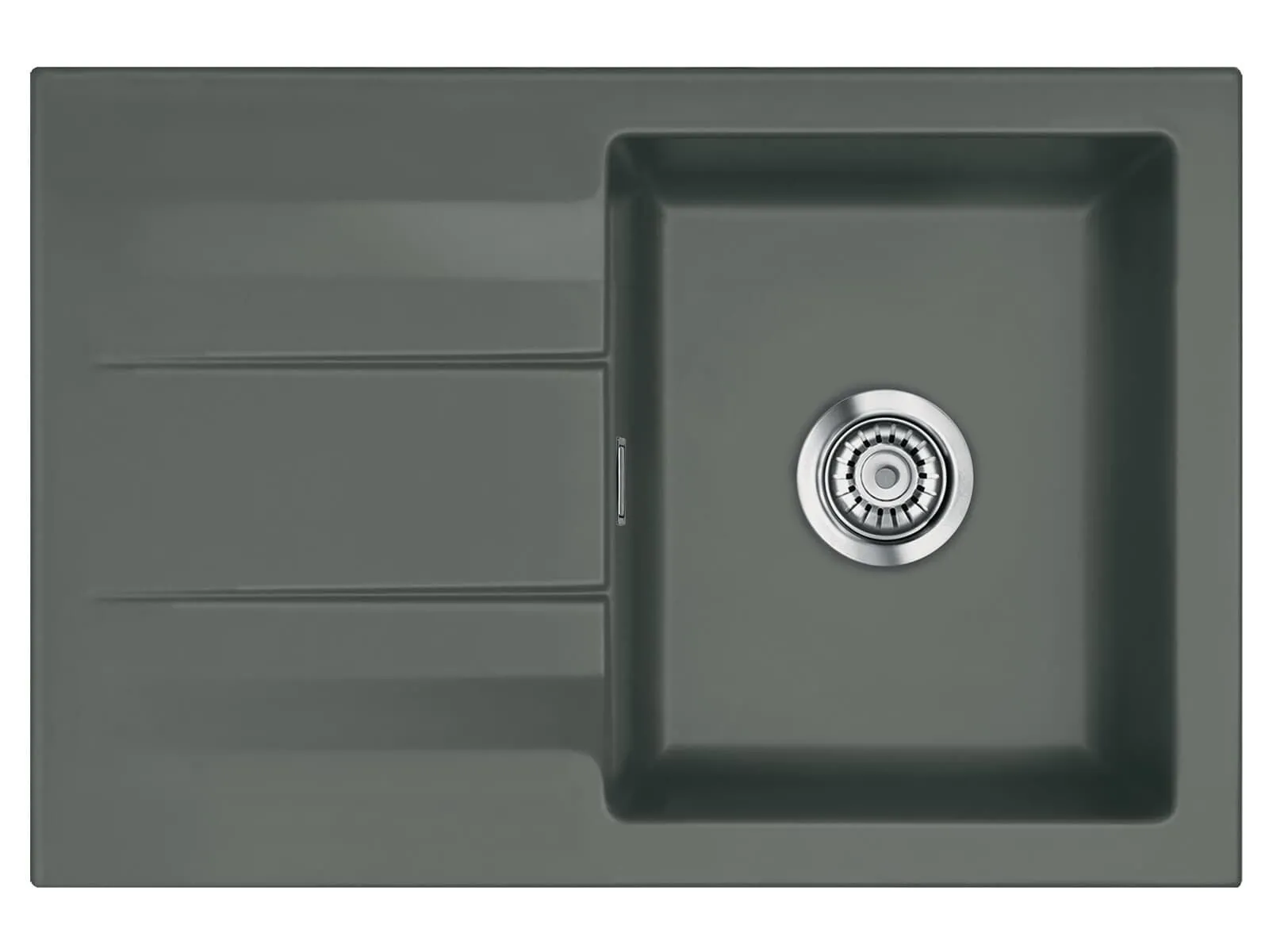 Systemceram Genea 75 Lava, zlewozmywak ceramiczny, korek manualny