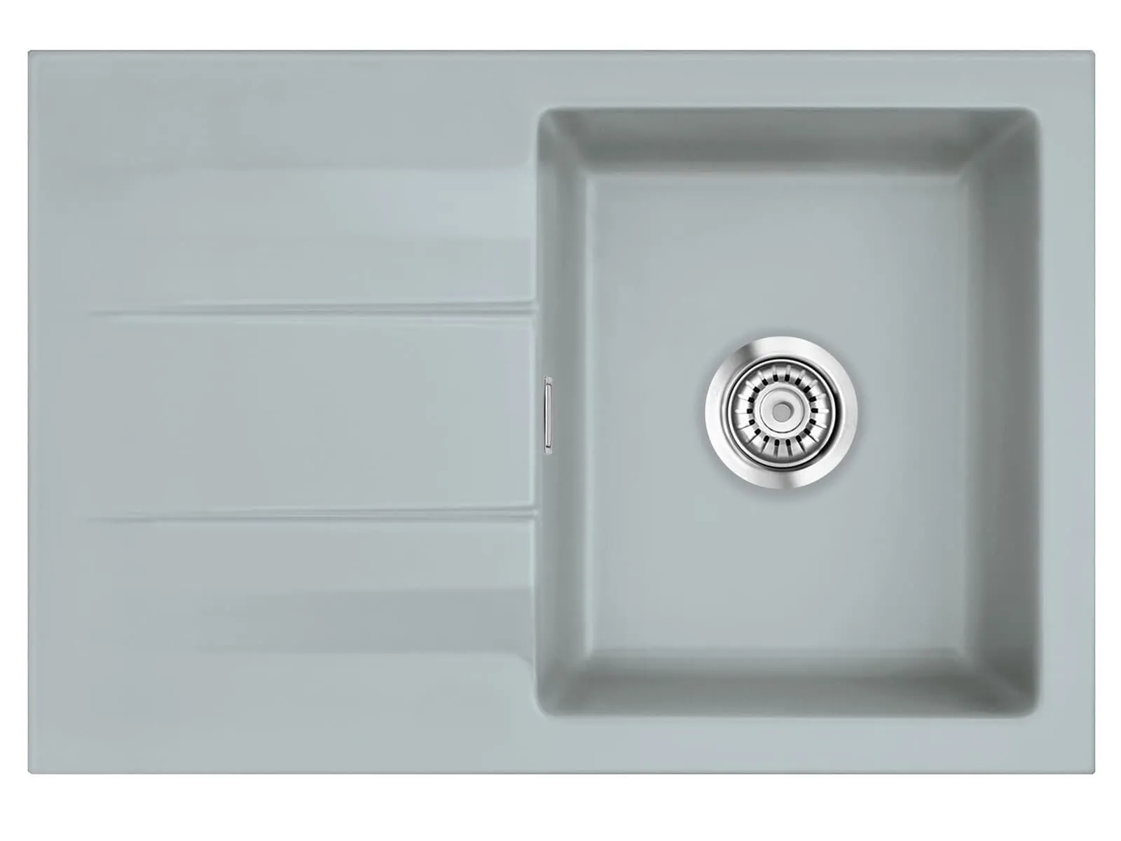 Systemceram Genea 75 Titan, zlewozmywak ceramiczny, korek manualny