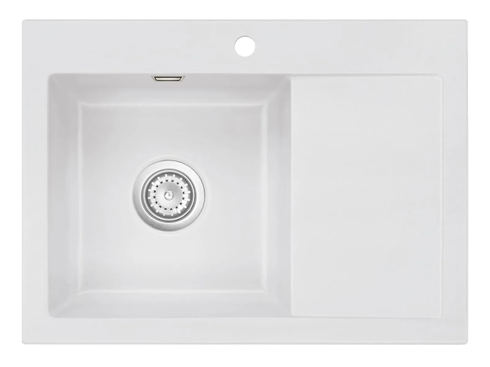 Systemceram Mera 70 Satin, zlewozmywak ceramiczny, korek manualny