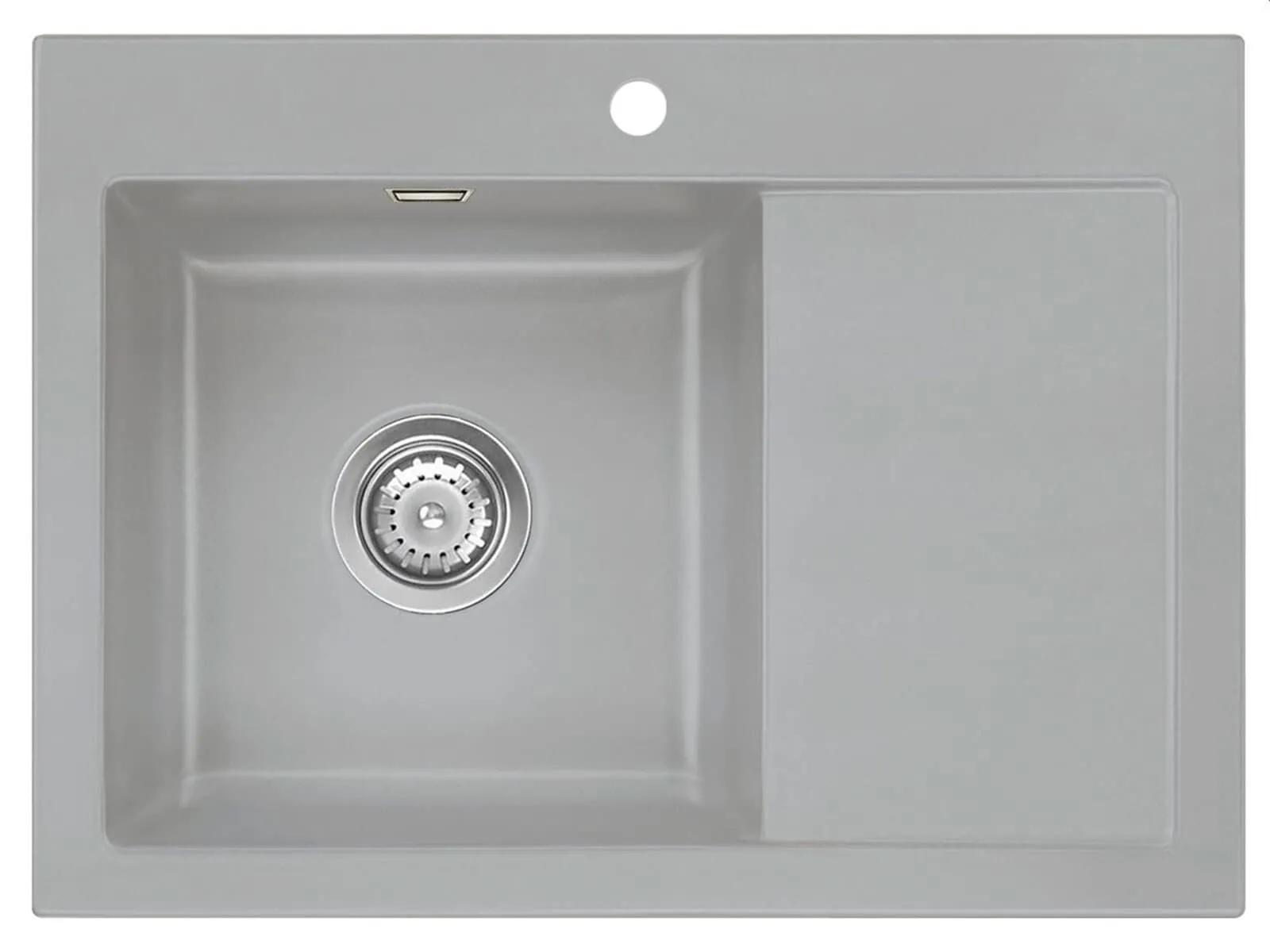 Systemceram Mera 70 Titan, zlewozmywak ceramiczny, korek manualny