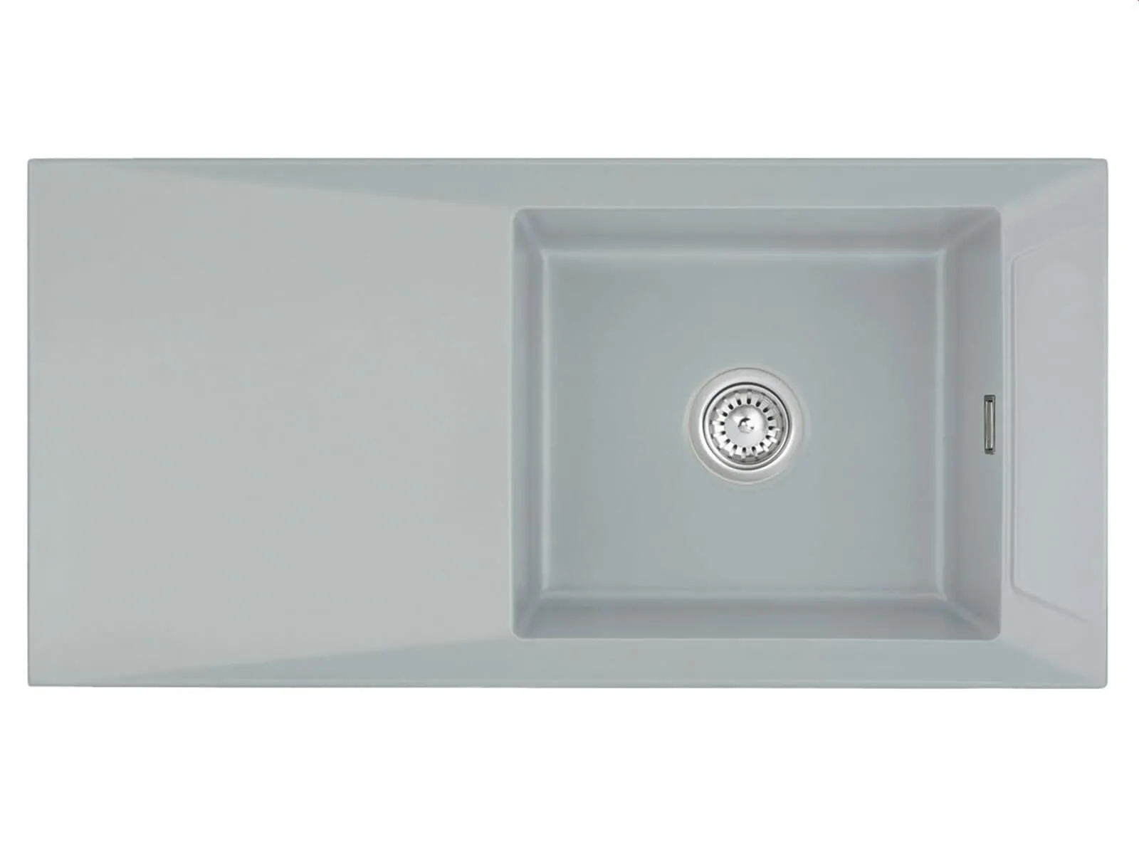 Systemceram Siro 100 Titan, zlewozmywak ceramiczny, korek manualny