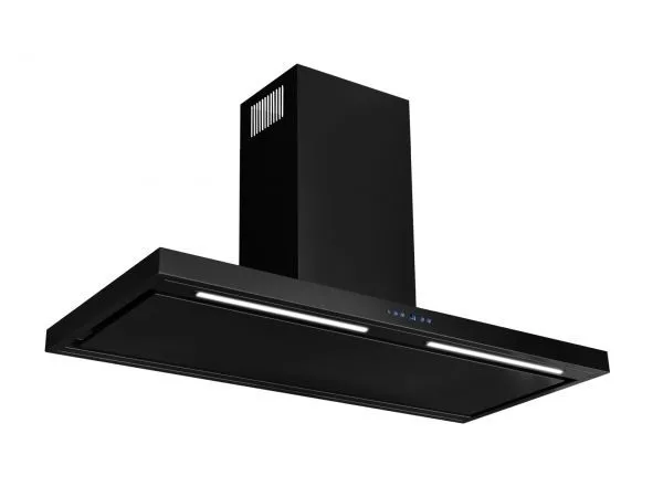 TOFLESZ Etna Lux Czarny Mat 120 850m3/h(przedłużona maskownica)