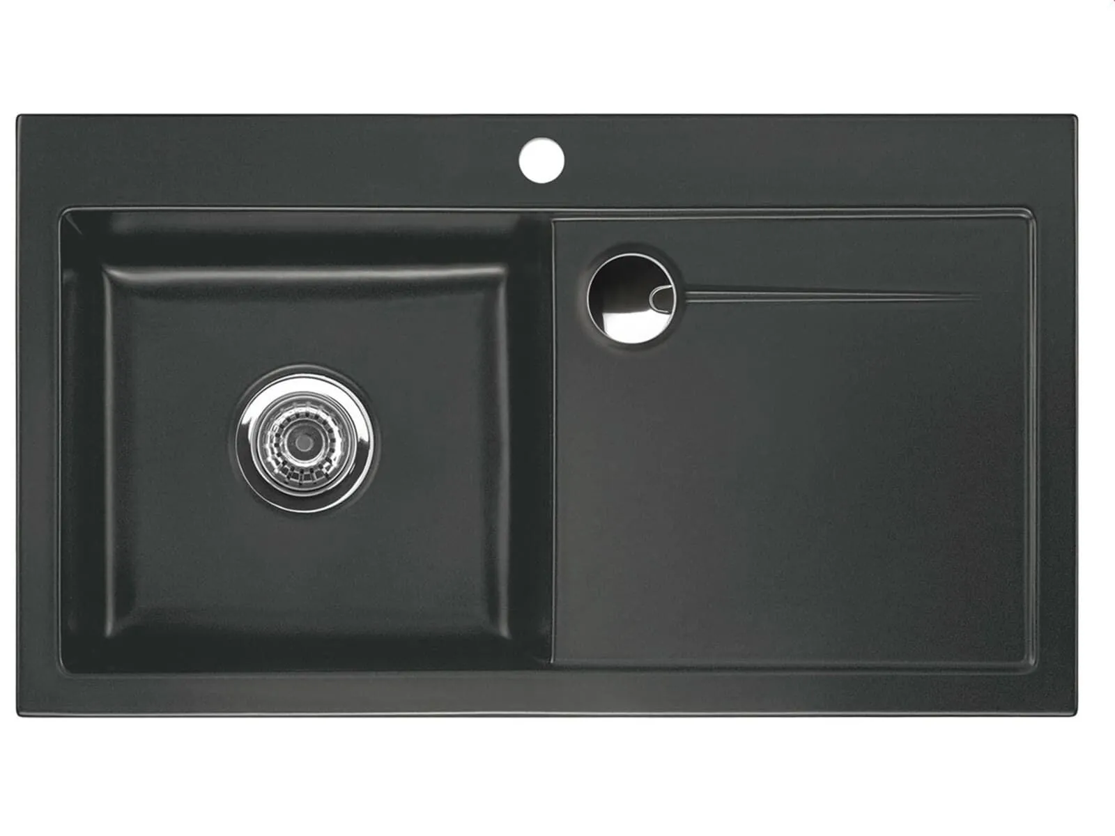 Systemceram Stema 90 Titan, zlewozmywak ceramiczny, korek manualny