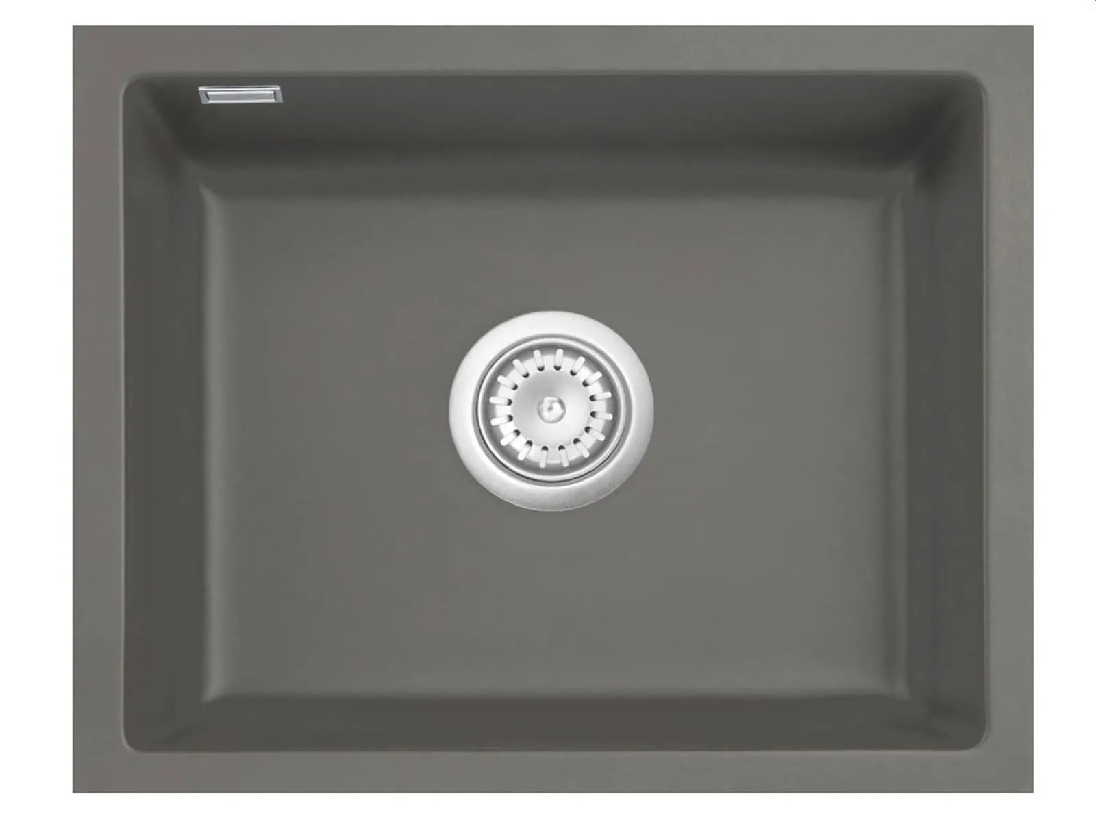 Systemceram Mera 50 U Lava, zlewozmywak ceramiczny, korek manualny