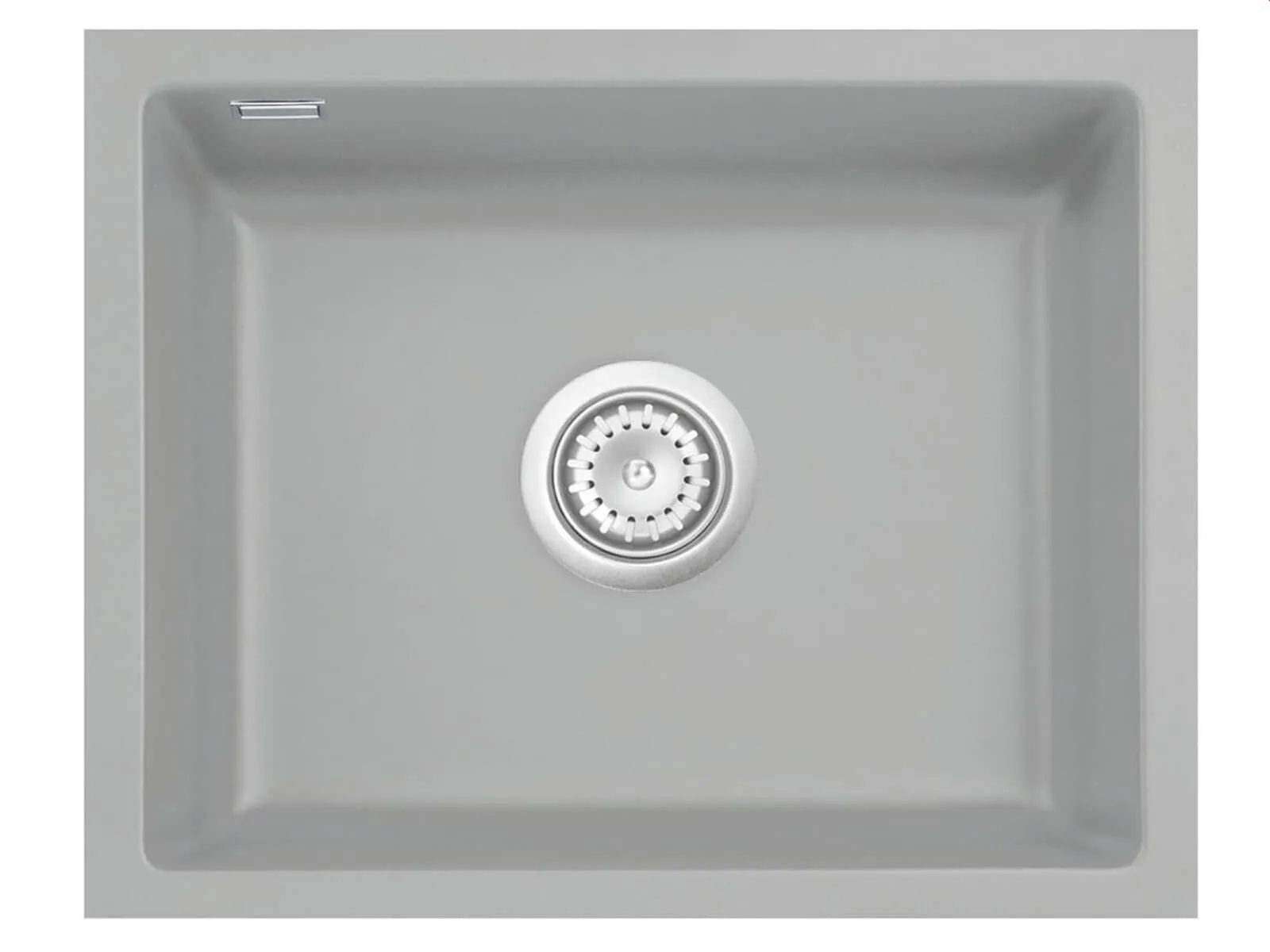 Systemceram Mera 50 U Titan, zlewozmywak ceramiczny, korek manualny