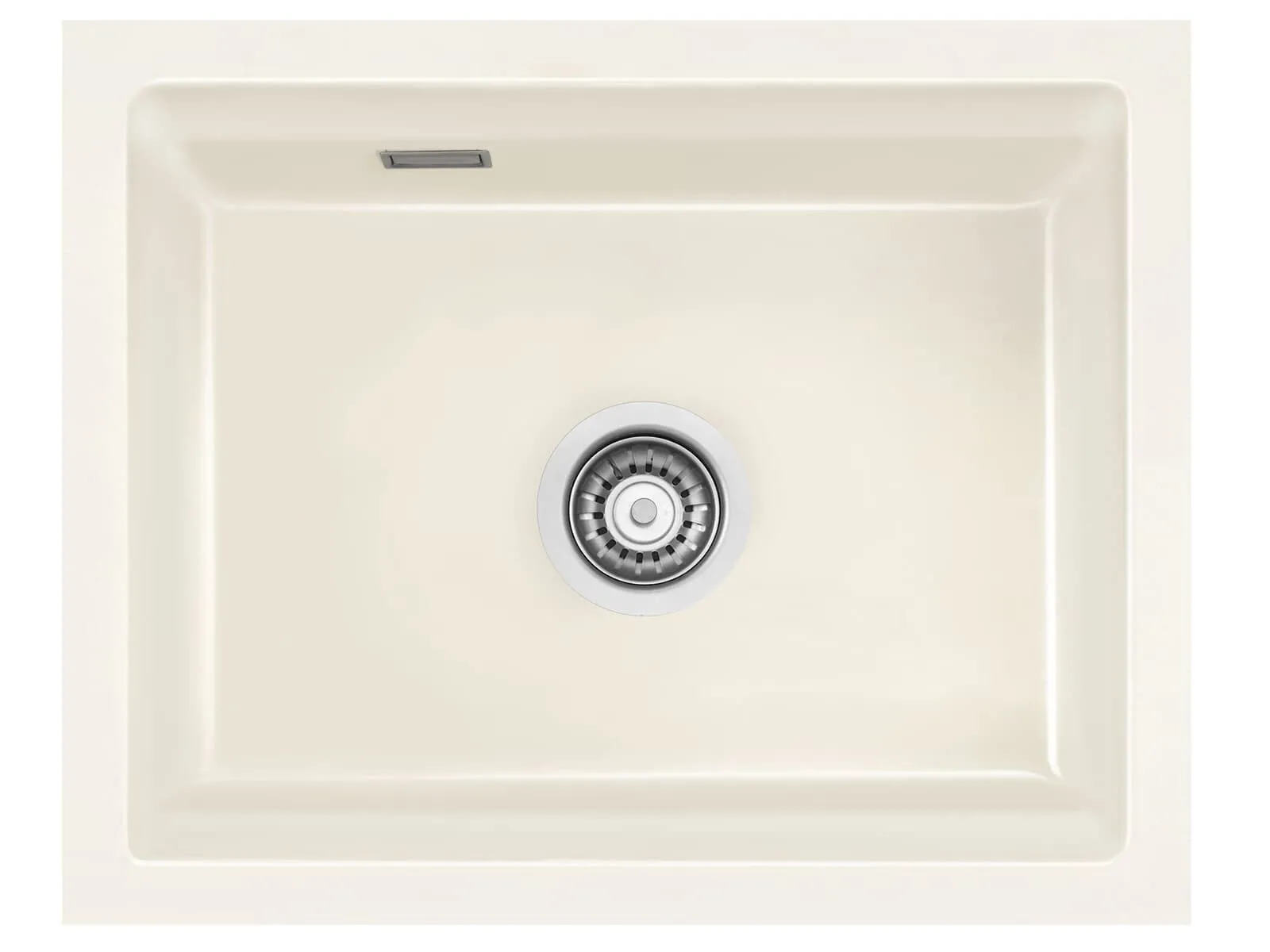 Systemceram Kara 50 U Magnolia, zlewozmywak ceramiczny, korek manualny