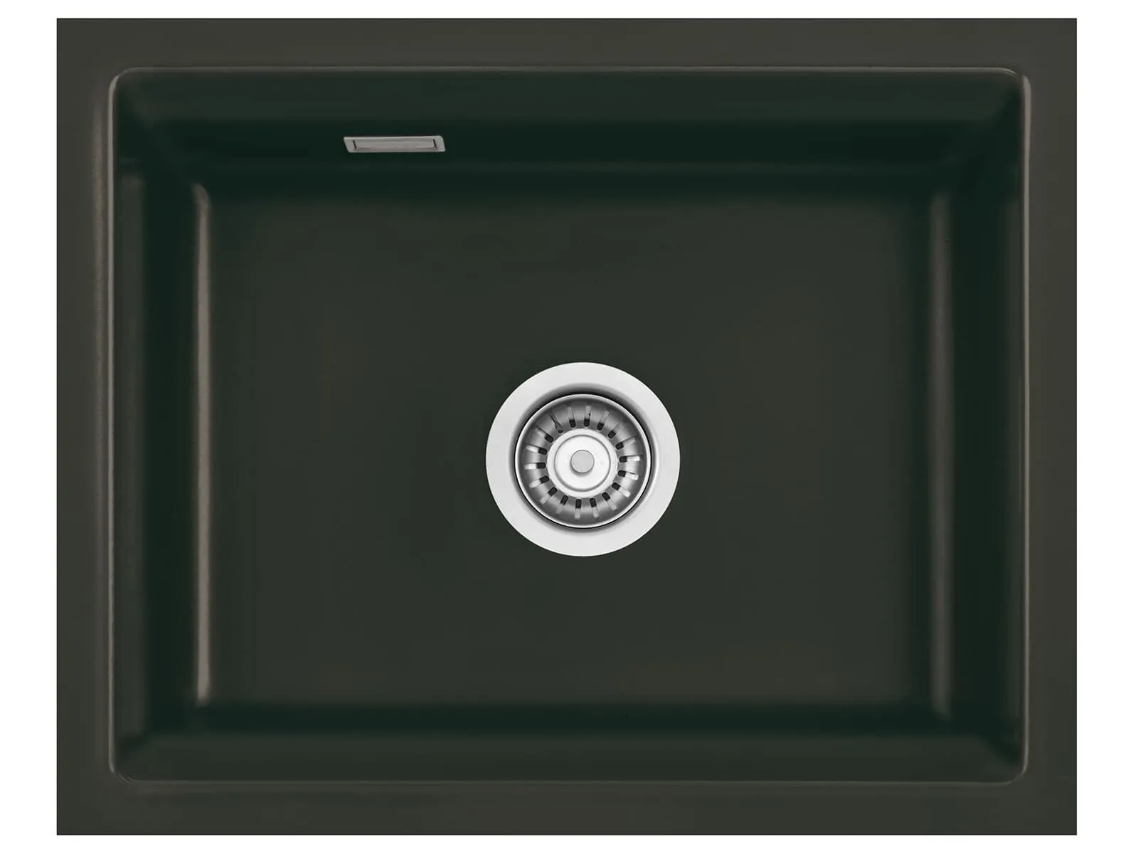 Systemceram Kara 50 U Nigra, zlewozmywak ceramiczny, korek manualny