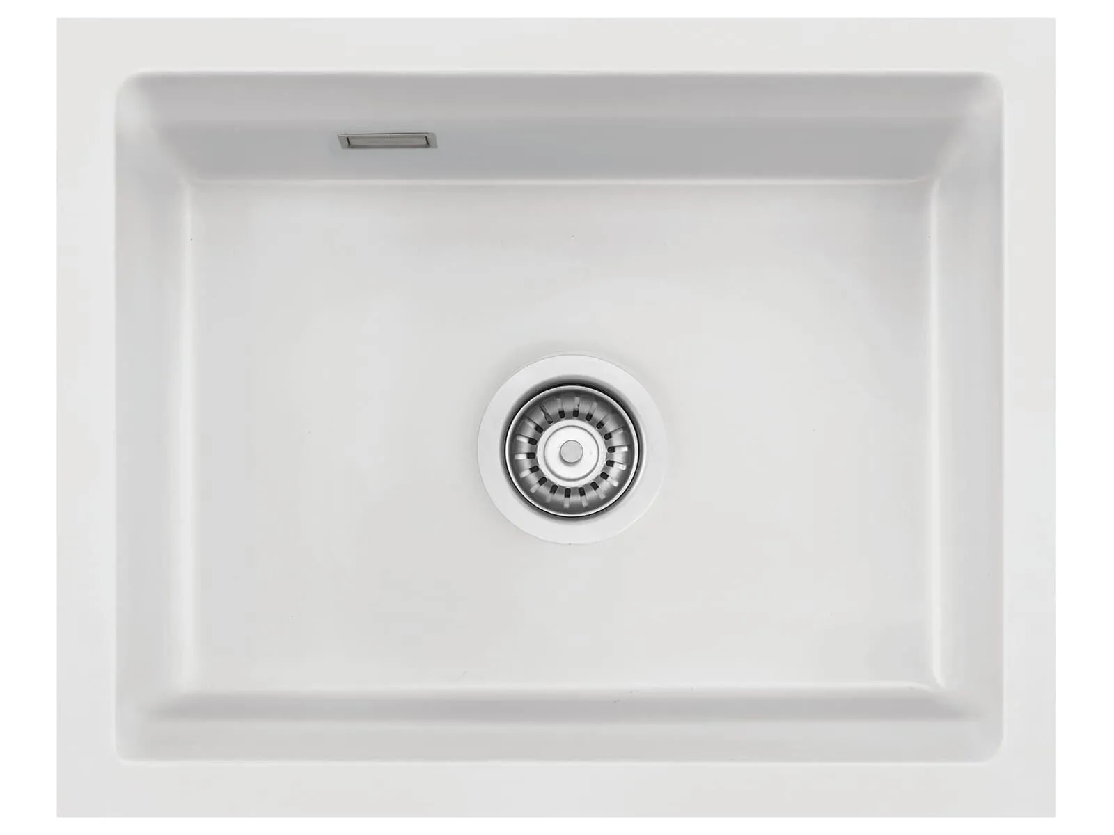 Systemceram Kara 50 U Polar, zlewozmywak ceramiczny, korek manualny