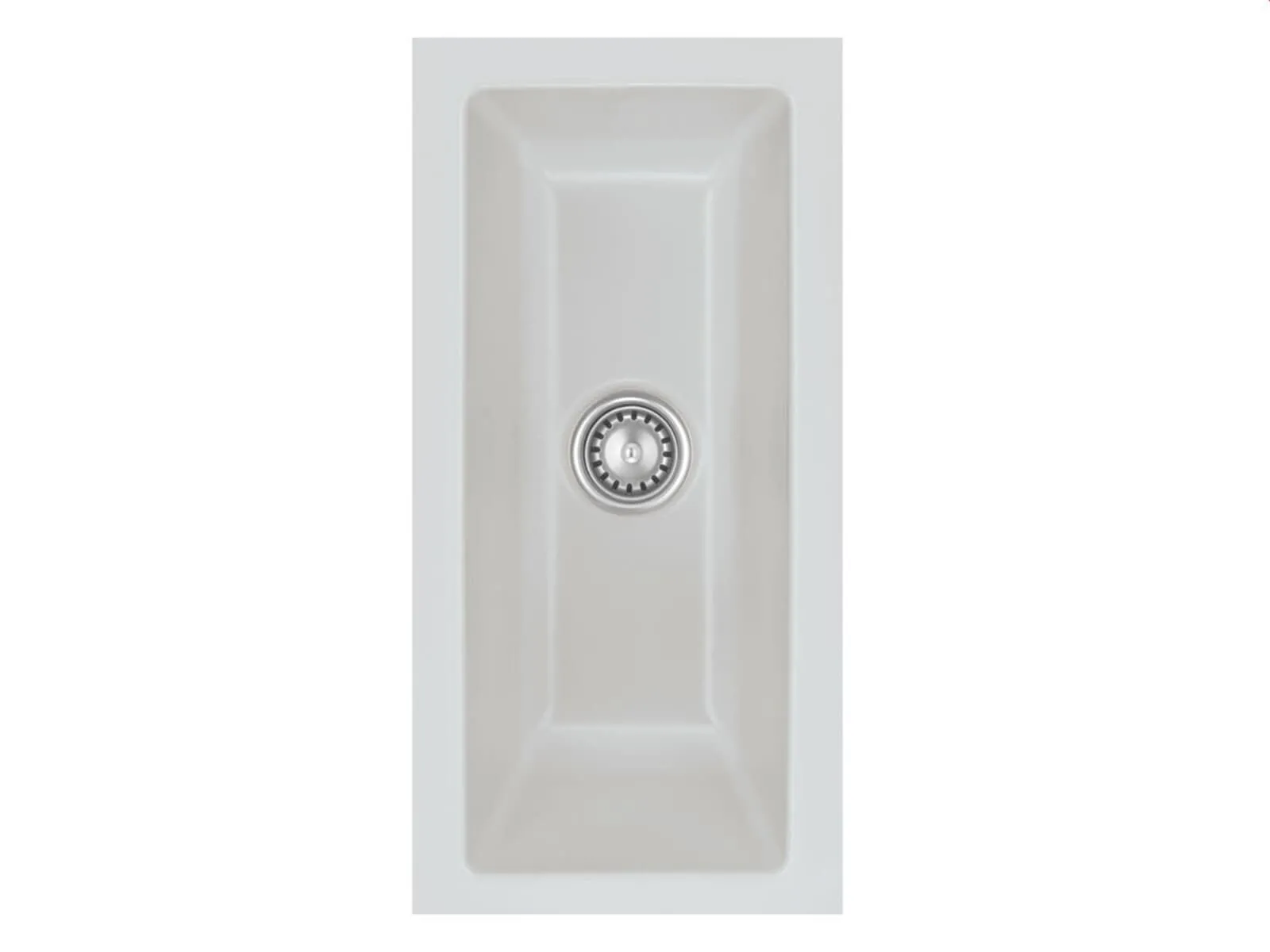 Systemceram Mera 16 U Alu, zlewozmywak ceramiczny, korek manualny