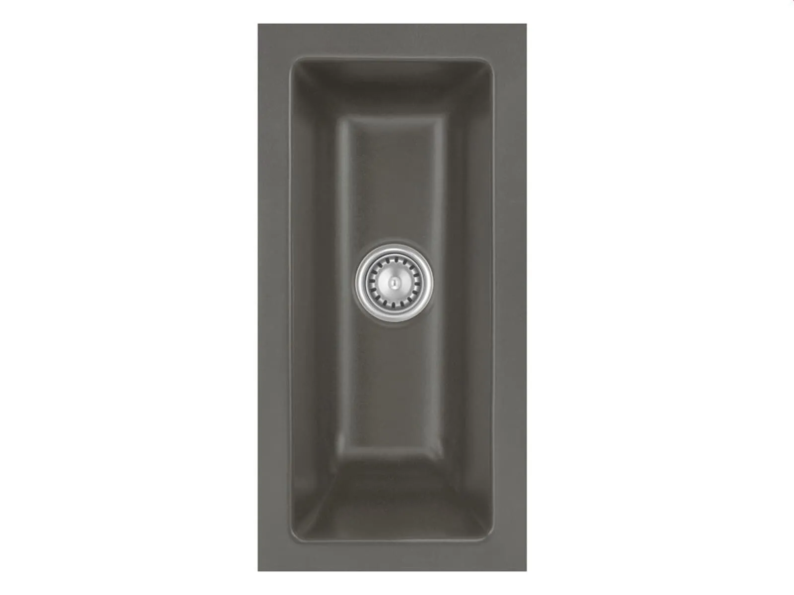 Systemceram Mera 16 U Lava, zlewozmywak ceramiczny, korek manualny