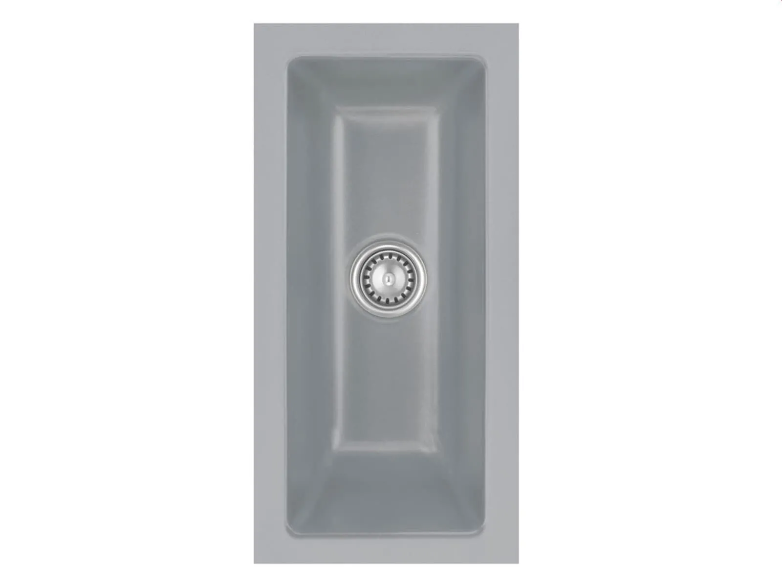 Systemceram Mera 16 U Titan, zlewozmywak ceramiczny, korek manualny