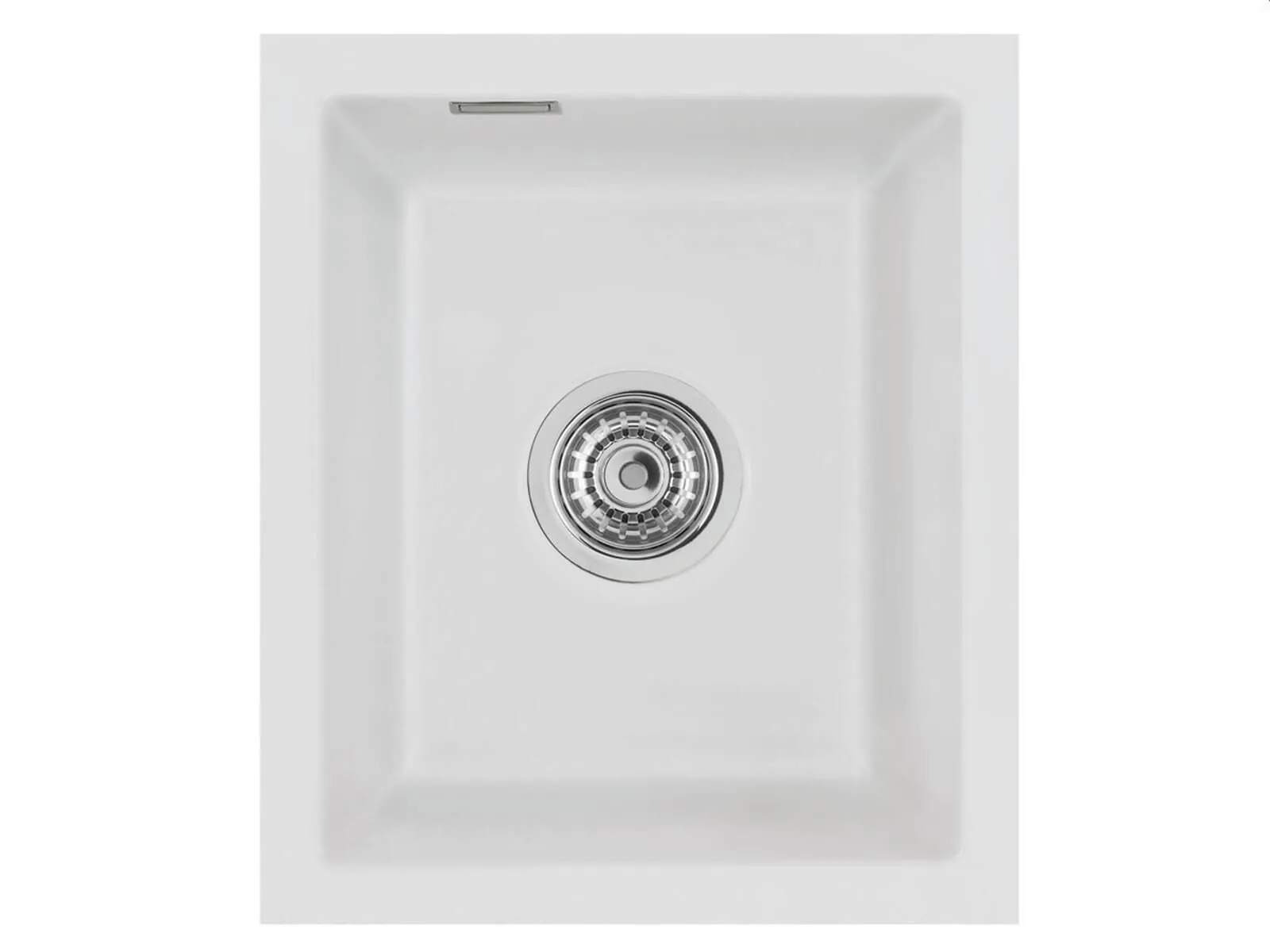 Systemceram Mera 32 U Alu, zlewozmywak ceramiczny, korek manualny