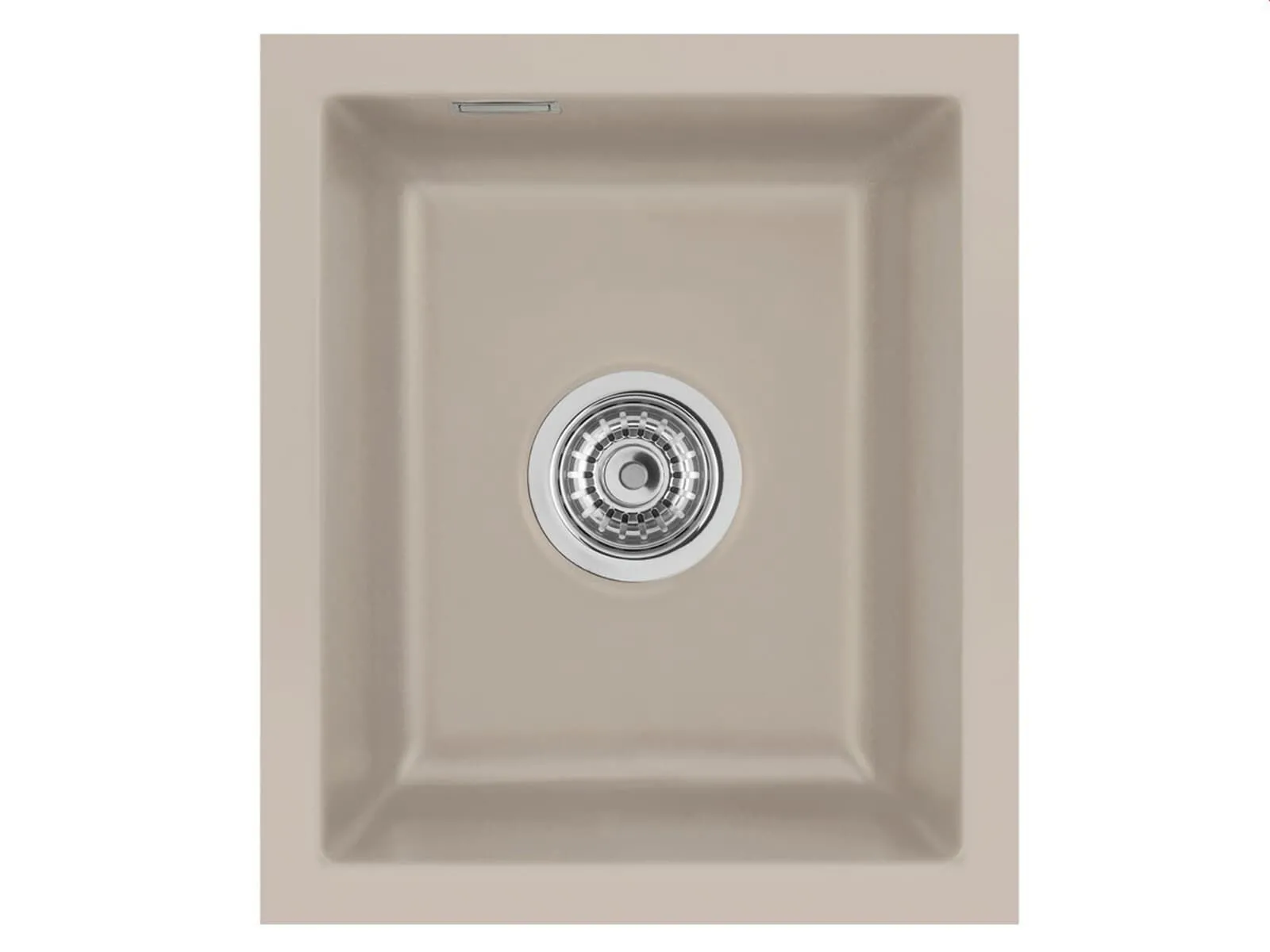 Systemceram Mera 32 U Fango, zlewozmywak ceramiczny, korek manualny