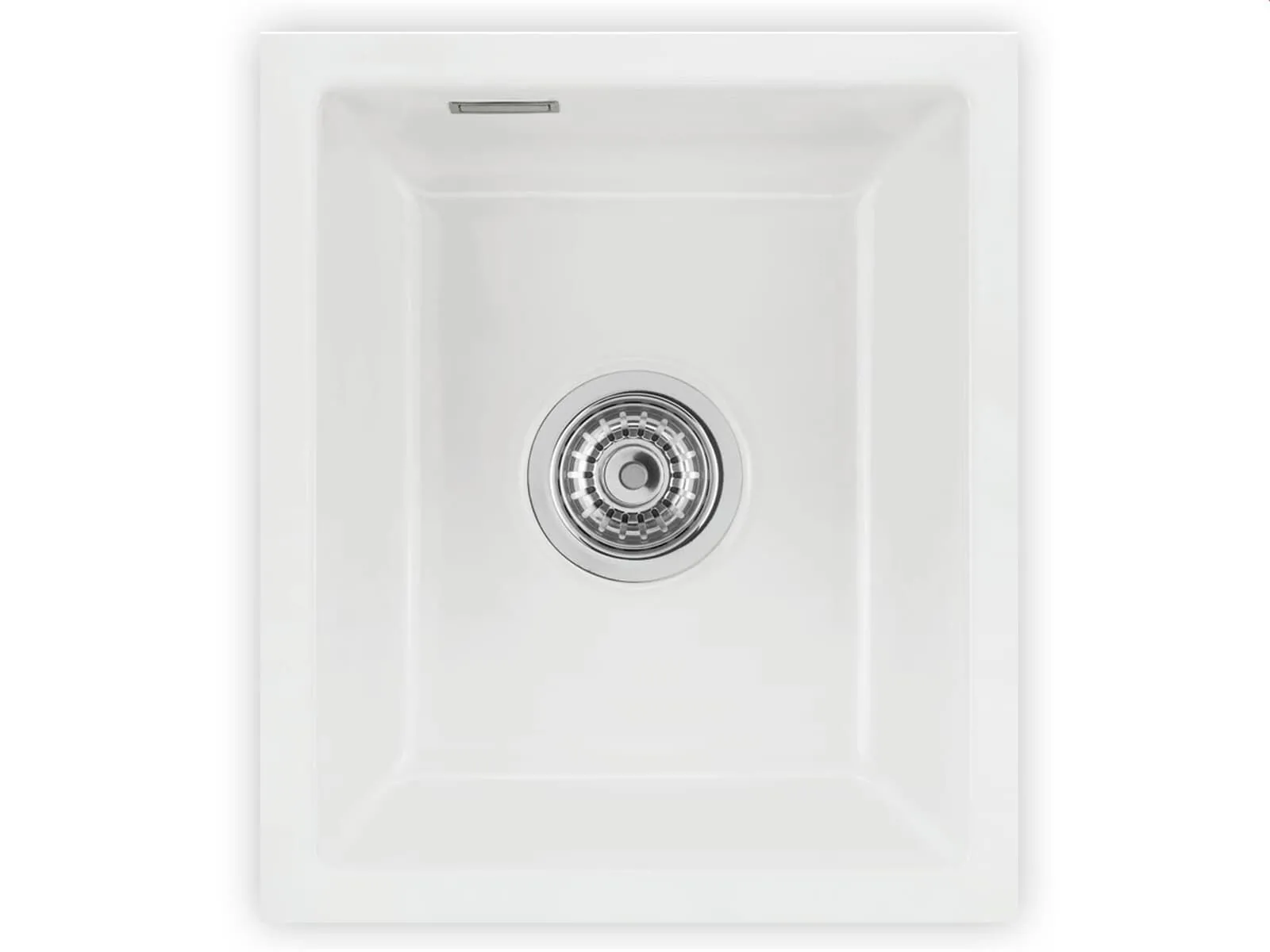 Systemceram Mera 32 U Gronland, zlewozmywak ceramiczny, korek manualny