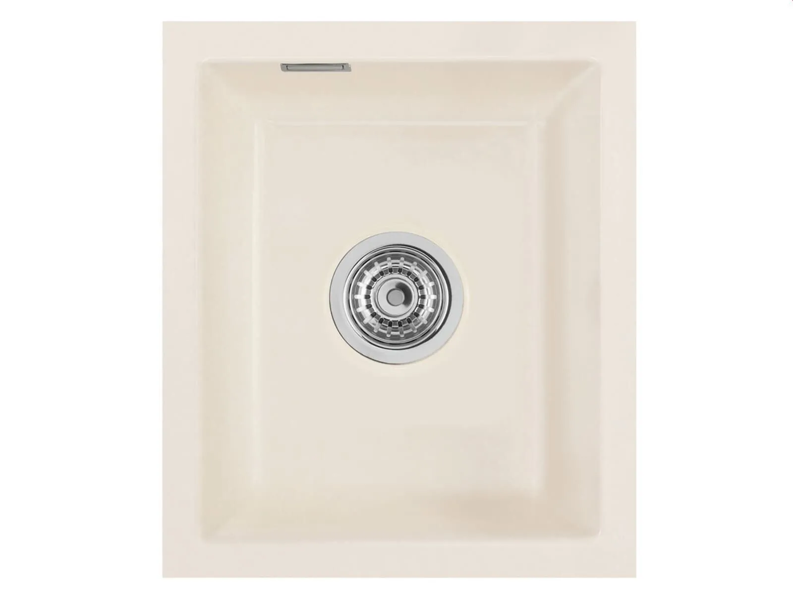 Systemceram Mera 32 U Jasmin, zlewozmywak ceramiczny, korek manualny