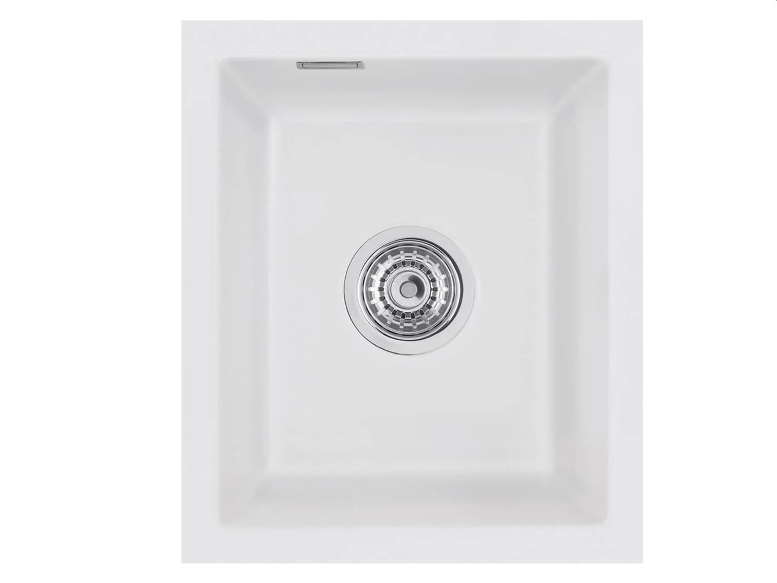 Systemceram Mera 32 U Satin, zlewozmywak ceramiczny, korek manualny