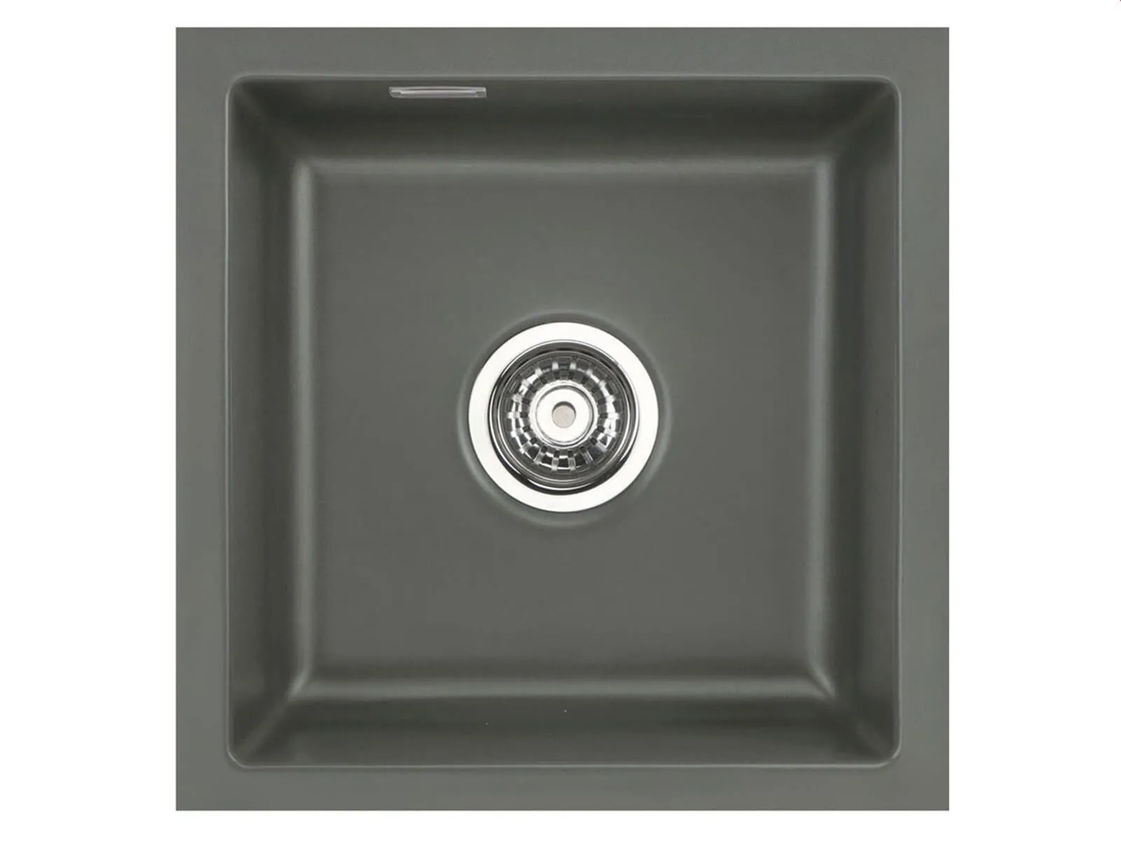 Systemceram Mera 40 U Lava, zlewozmywak ceramiczny, korek manualny