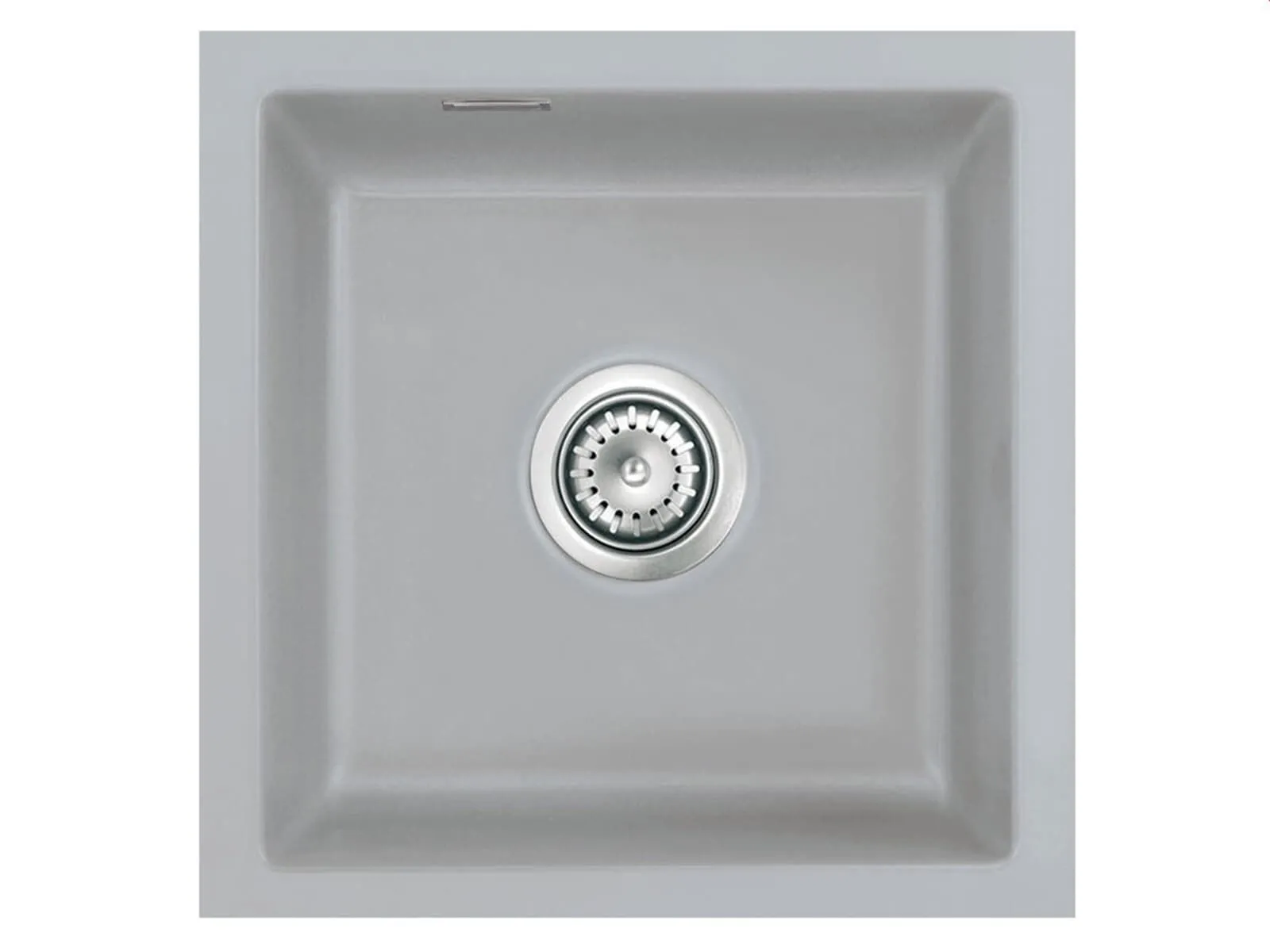 Systemceram Mera 40 U Titan, zlewozmywak ceramiczny, korek manualny