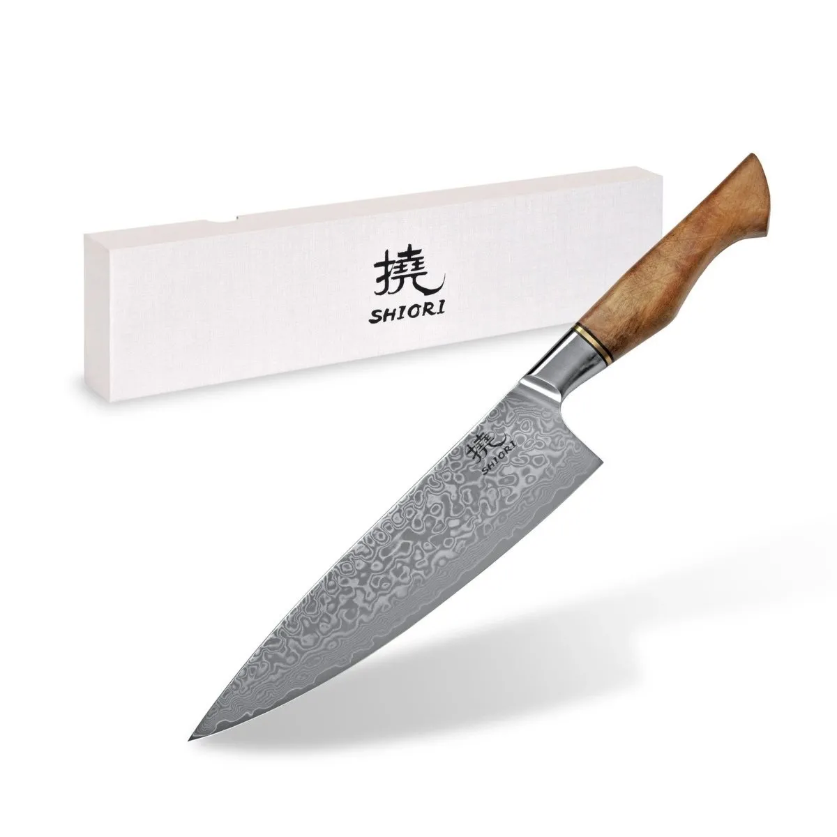 Klasyczny nóż szefa kuchni Shiori 撓 Sifu by Jakub Suchta wielowarstwowa stal damasceńska