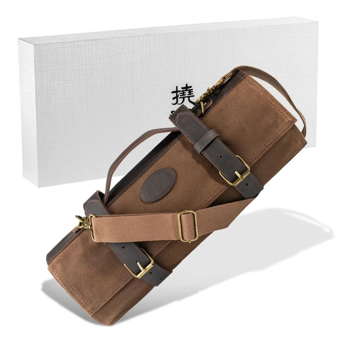 Shiori 撓 Messeretui aus Leder 12 Taschen und zwei kleine Taschen mit Reißverschluss