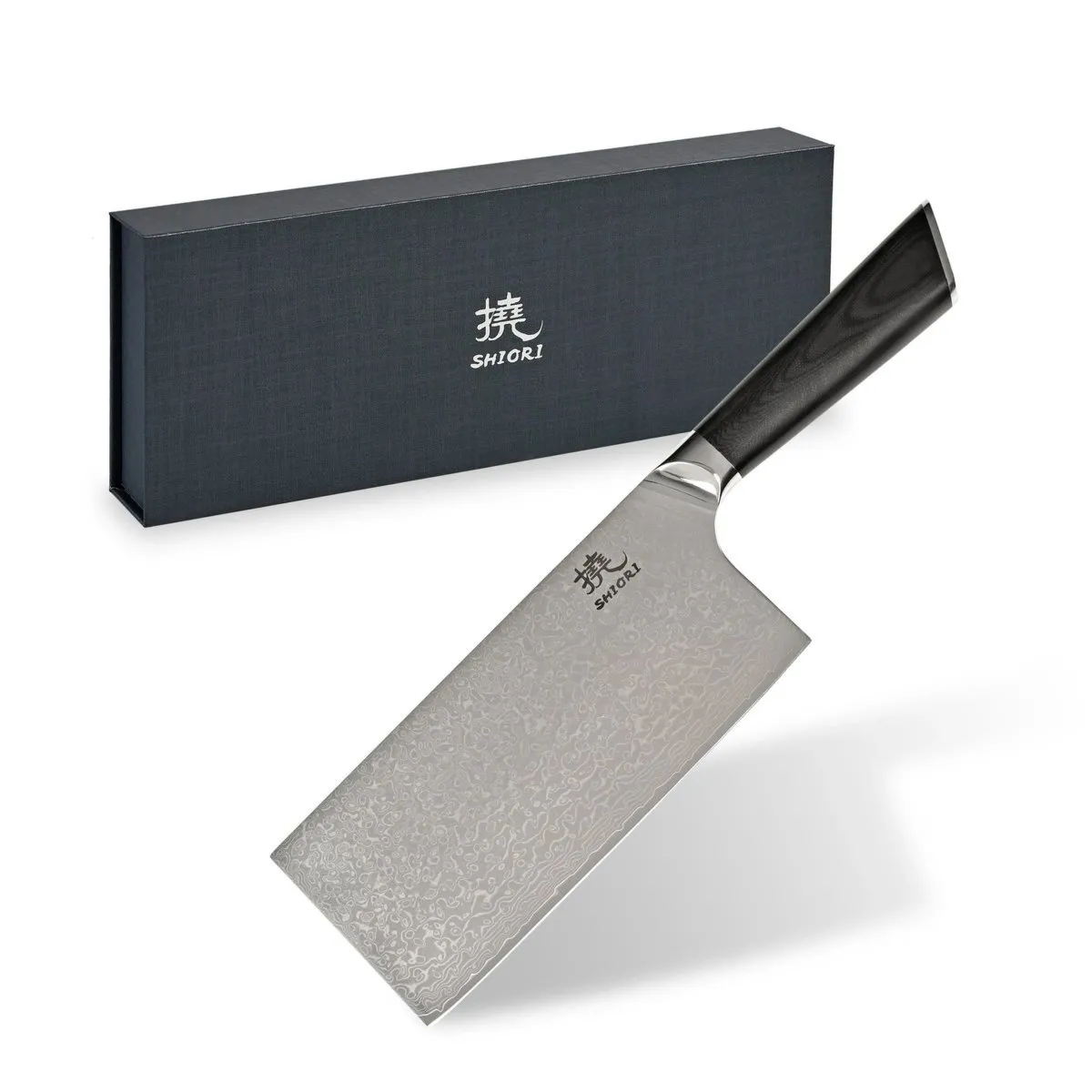 Tasak do mięsa Shiori 撓 Chairo Haku - drewno pakka, stal damasceńska