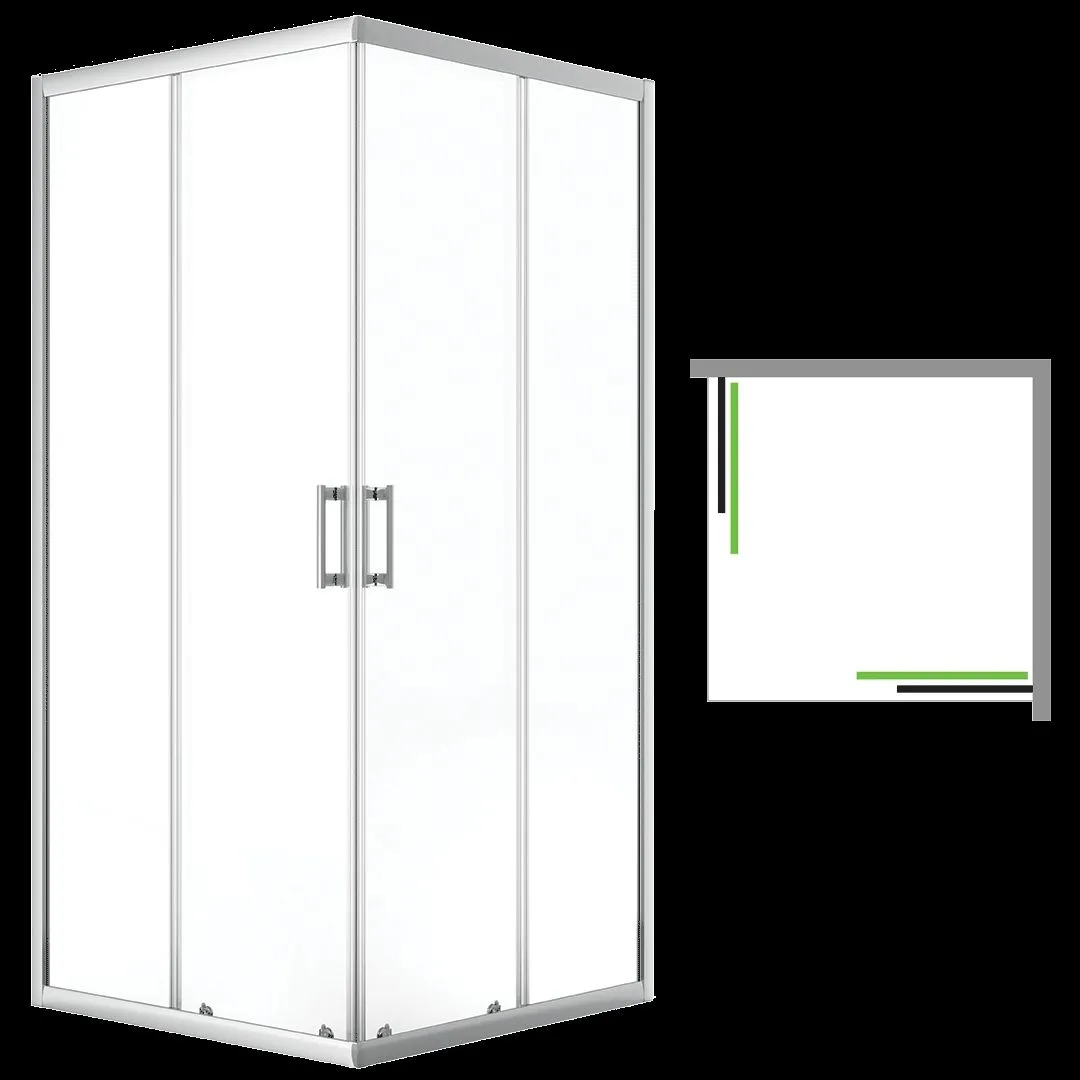 LAVEO Desna - kabina natryskowa kwadratowa 90x90 cm
