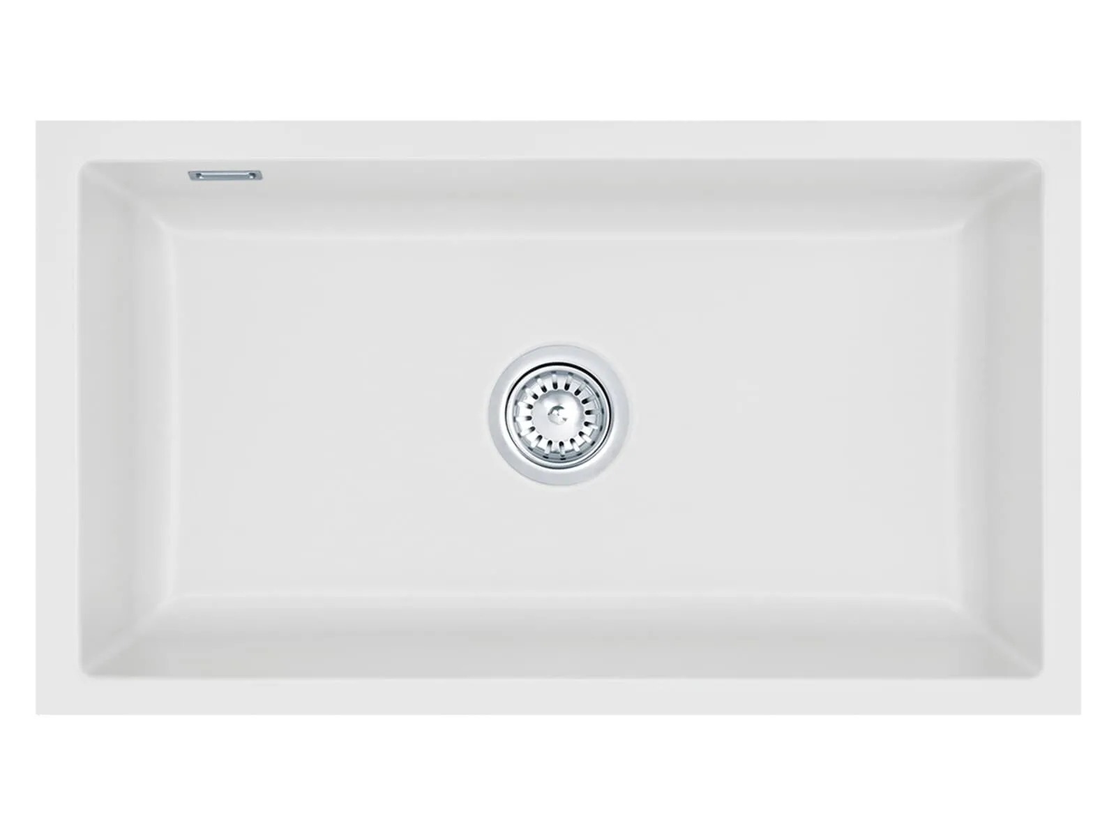 Systemceram Mera 80 U Satin, zlewozmywak ceramiczny, korek manualny