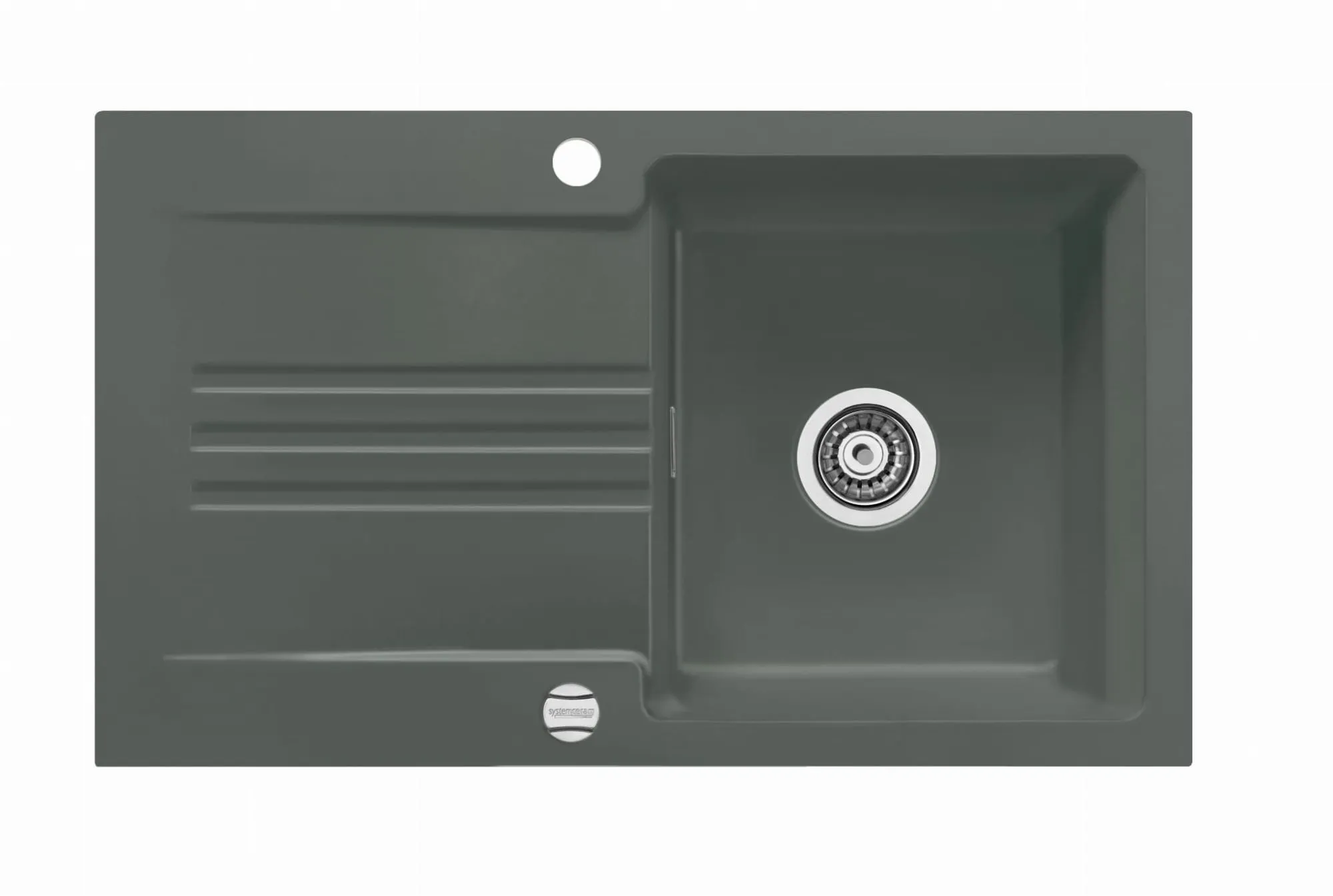 Systemceram Kara 85 Lava, zlewozmywak ceramiczny, korek manualny